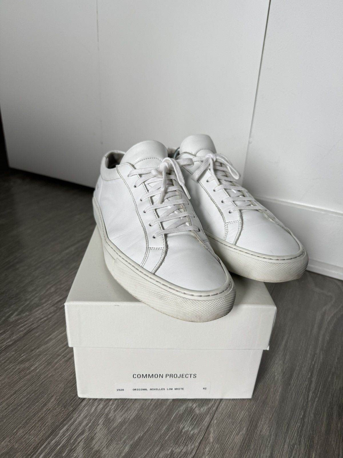 image of Common Projects Achilles Low White Shoes, Men's (Size 9)