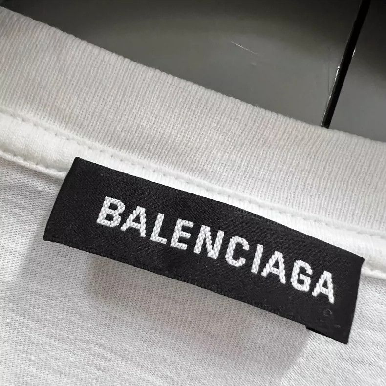 Balenciaga Balenciaga White Pattern Print Short Sleeve Size US L / EU 52-54 / 3 - 4 Thumbnail