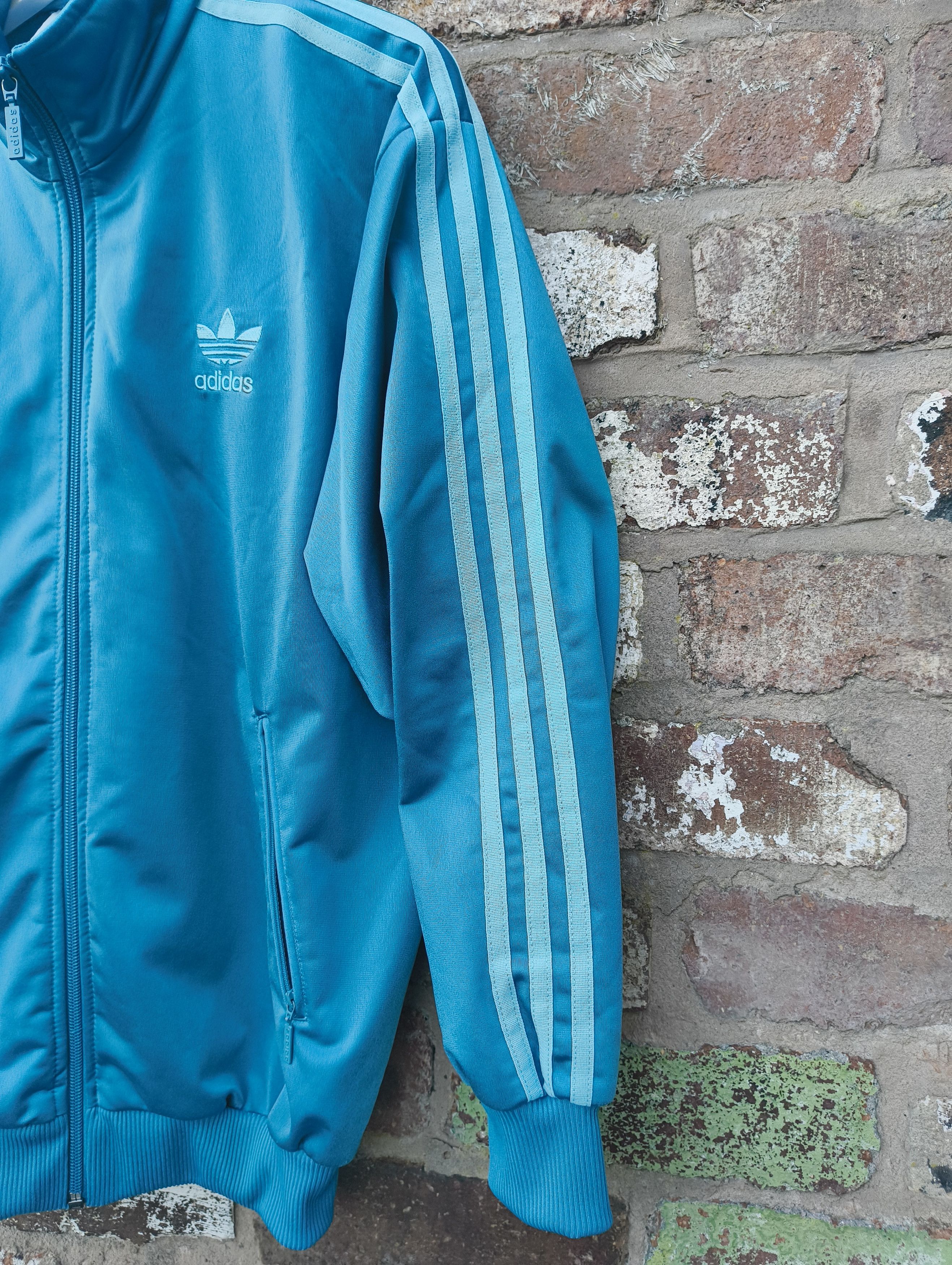 Adidas Adidas 90's Track top - Small/Medium Retro Vintage Turquoise Size US S / EU 44-46 / 1 - 6 Thumbnail