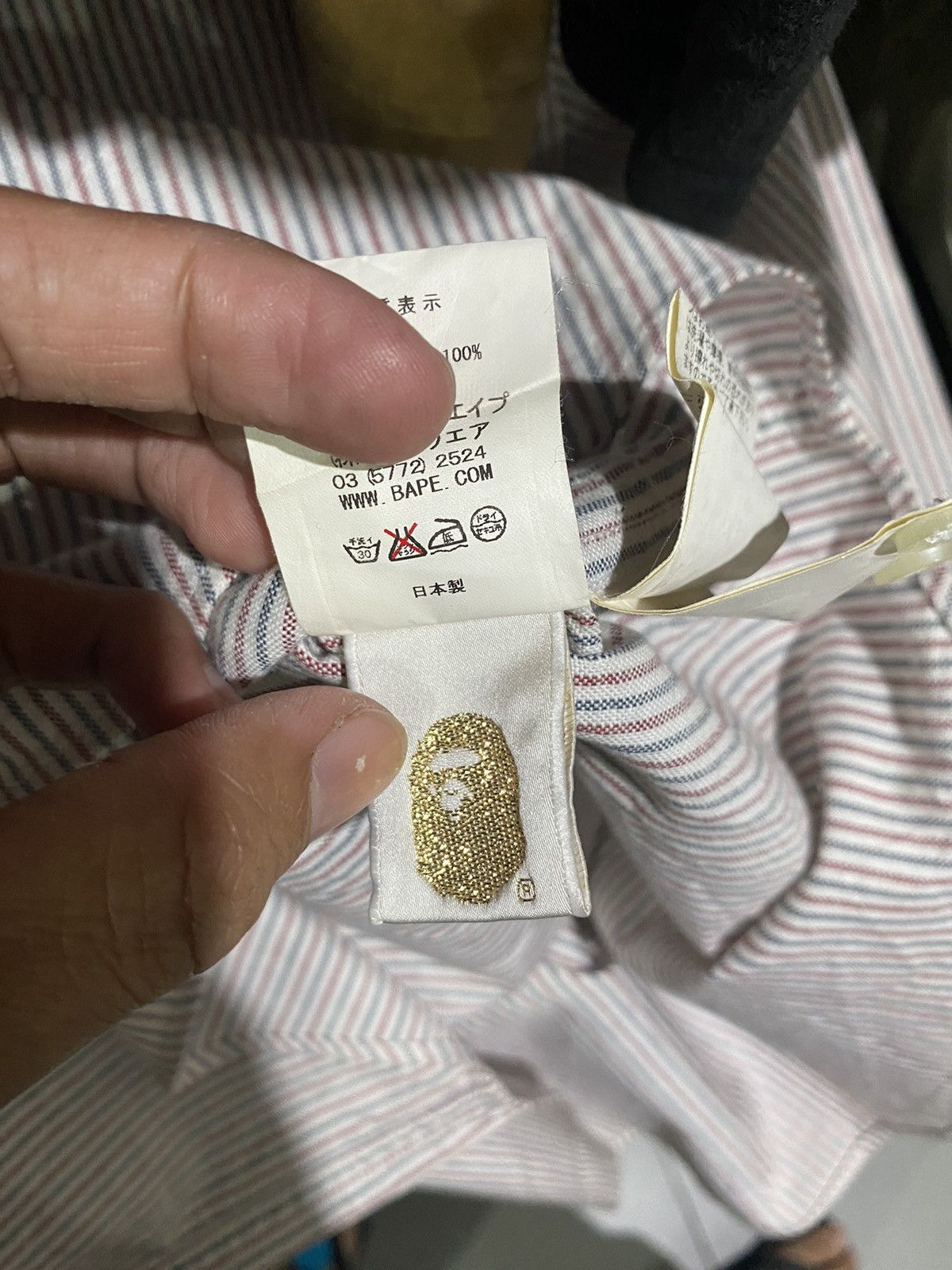Bape A Bathing Ape Stripe Longshirt Bape Size XS / US 0-2 / IT 36-38 - 8 Thumbnail