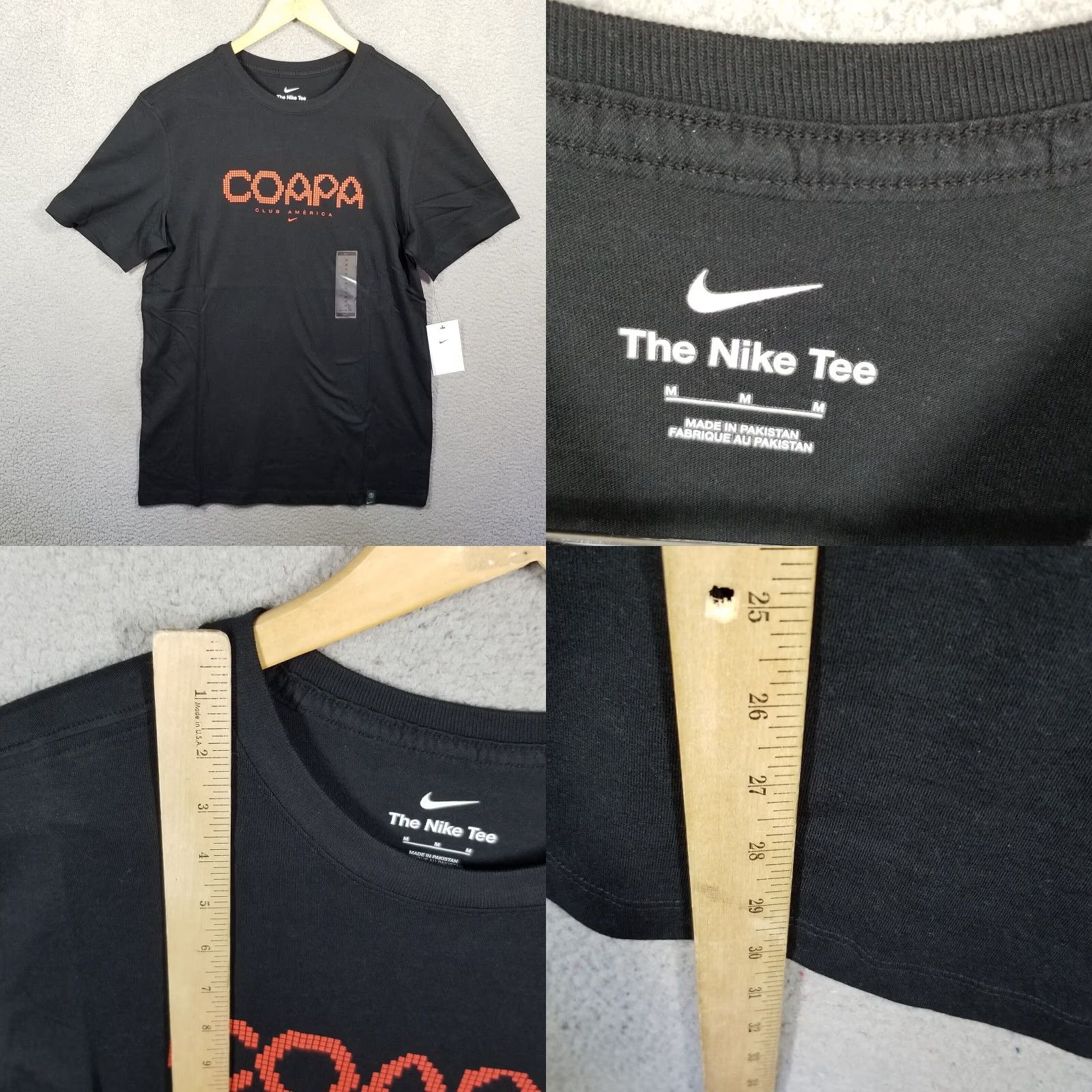 Nike Nike Club America T Shirt Black Adult Medium Men's Size US M / EU 48-50 / 2 - 2 Thumbnail