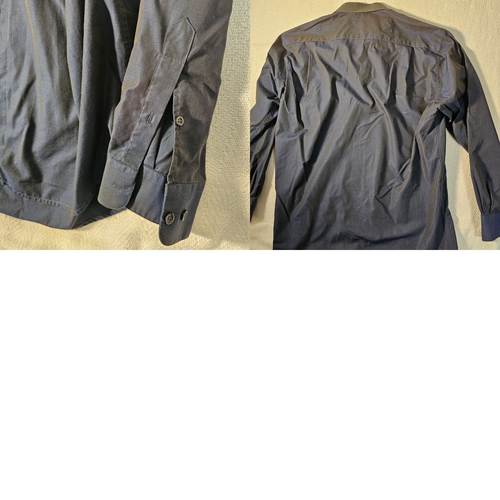 Vintage VINTAGE Bachrach Shirt — Button-Front Dress Shirt, Long Sleeve, 16, Blue, Cotton, Mens, Classic Fit Size 42R - 8 Thumbnail