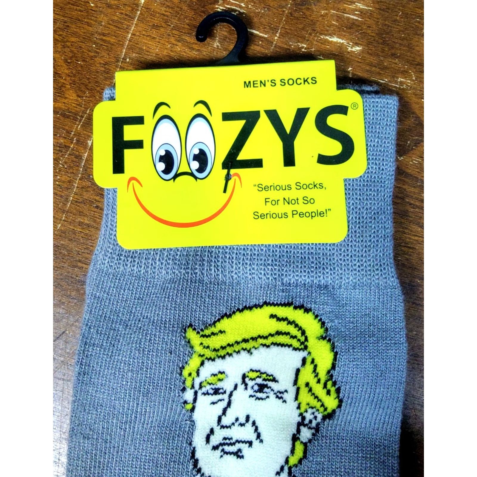 Vintage Foozys Mens Socks Dress Mid Calf 10-13 Gray USA Trump MAGA Patriotic Novelty Mens Size ONE SIZE - 4 Thumbnail