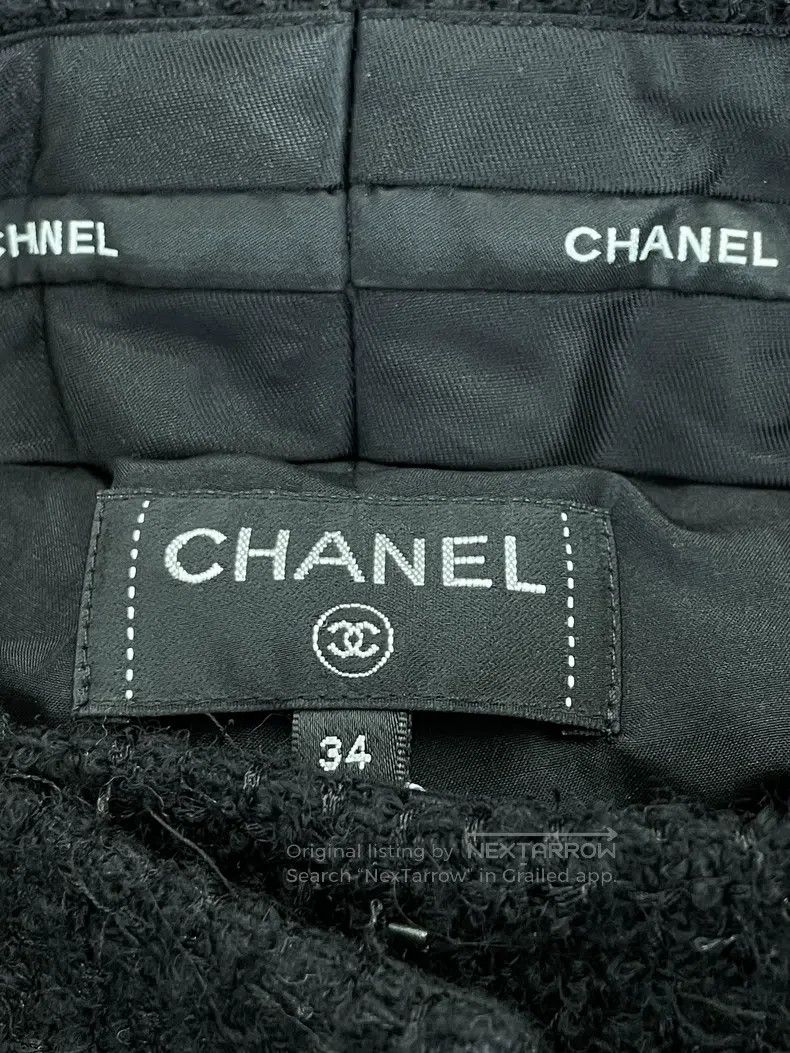 Chanel Chanel Black tweed trousers and casual trousers Size 42" / US 20 - 4 Thumbnail