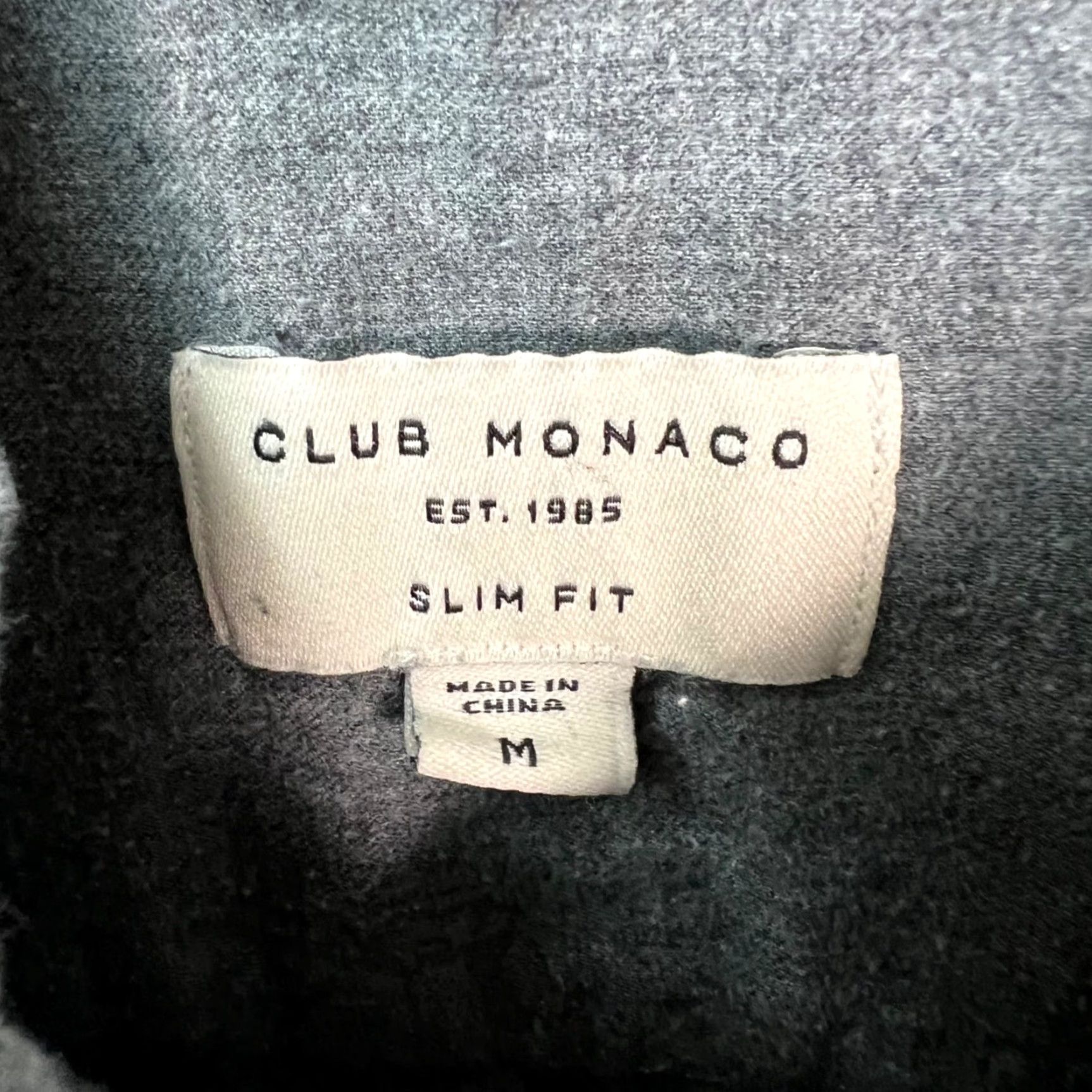 Club Monaco Club Monaco Mens Shirt Slim Fit Button-Up 100% Cotton Gray Size M Size US M / EU 48-50 / 2 - 3 Thumbnail