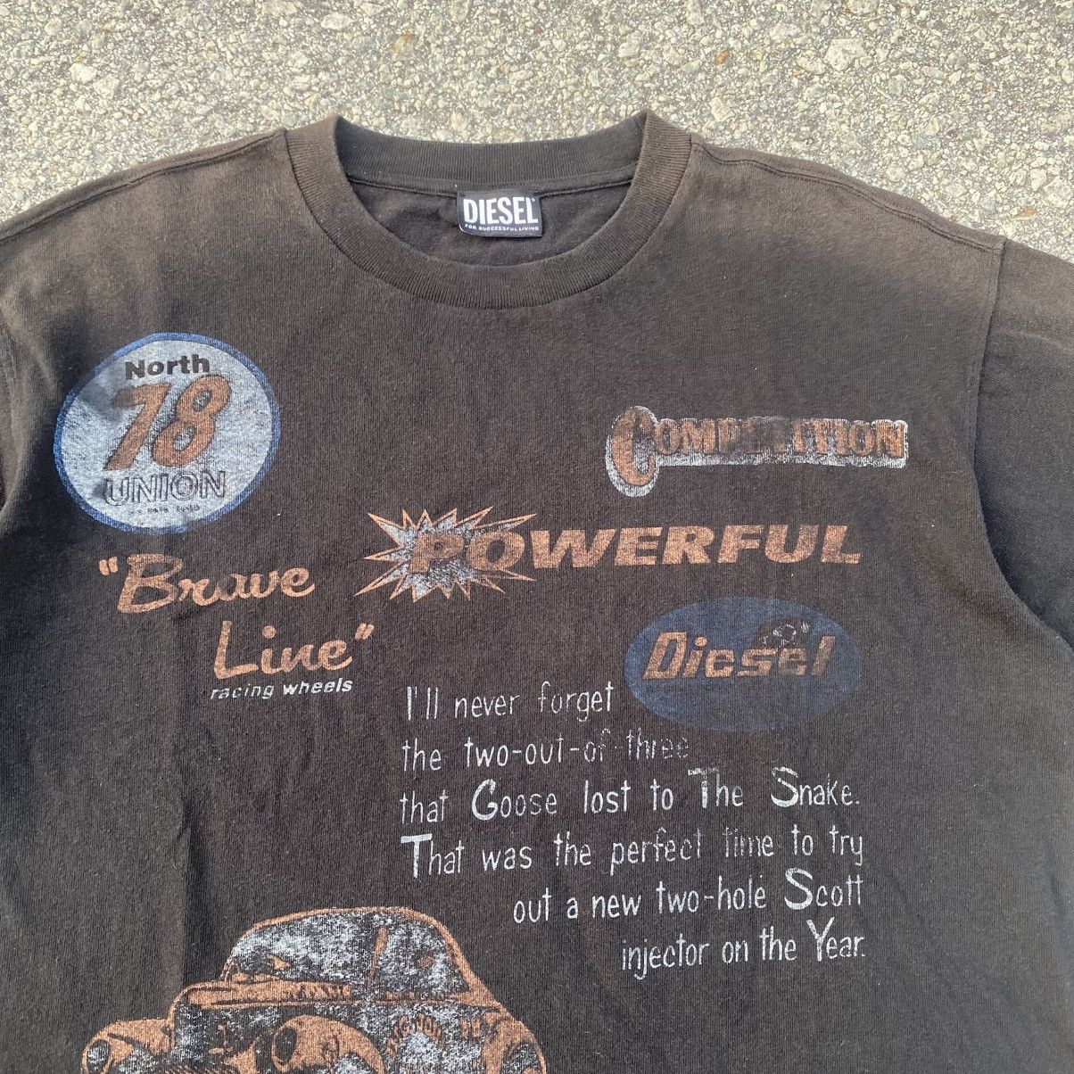Diesel Distressed DIESEL Racing tee Size US L / EU 52-54 / 3 - 2 Thumbnail