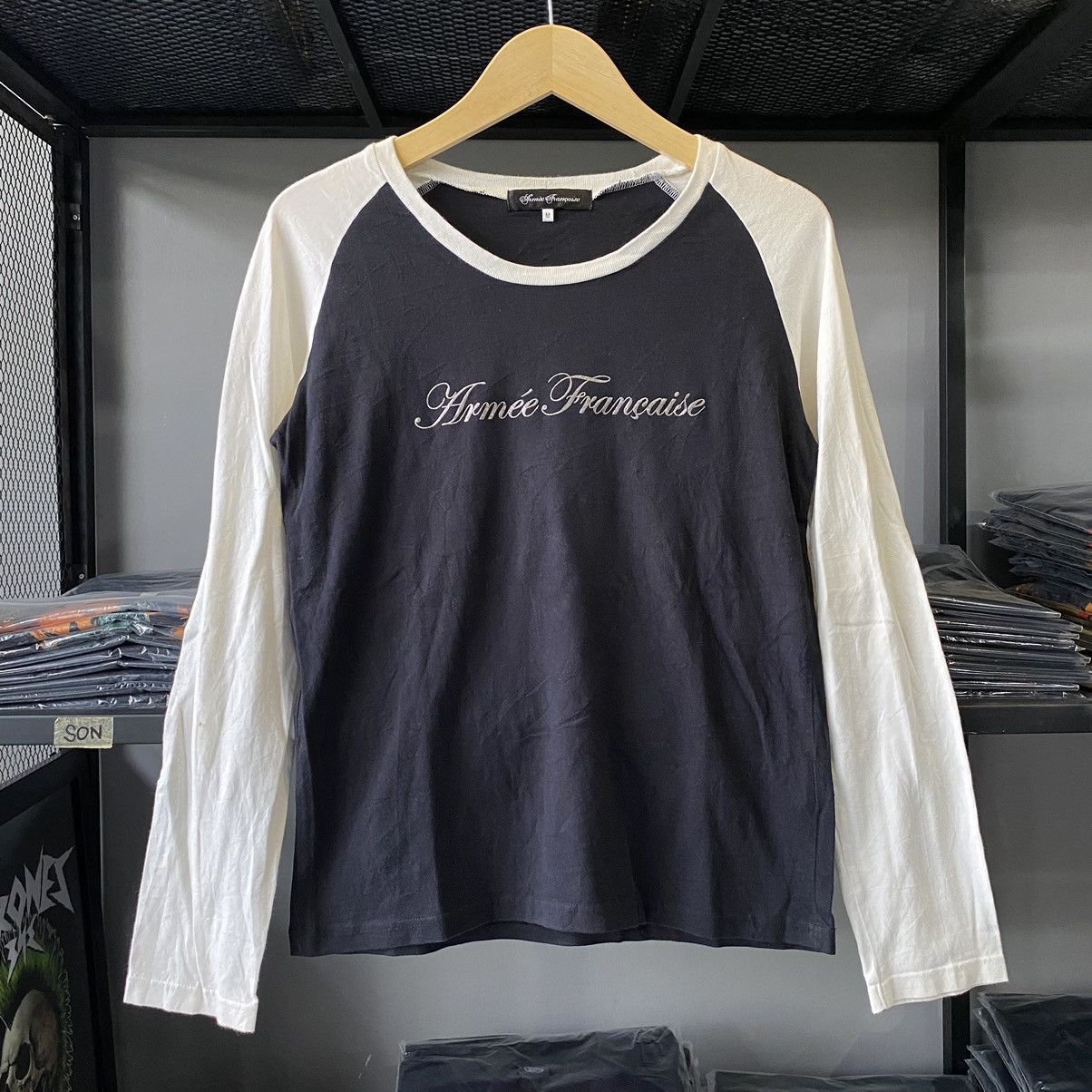 Hysteric Glamour × Japanese Brand × Le Grande Bleu (L.G.B.) Designer Armee Francaise Cross Poem Long Sleeve Tees Size US M / EU 48-50 / 2 - 1 Thumbnail