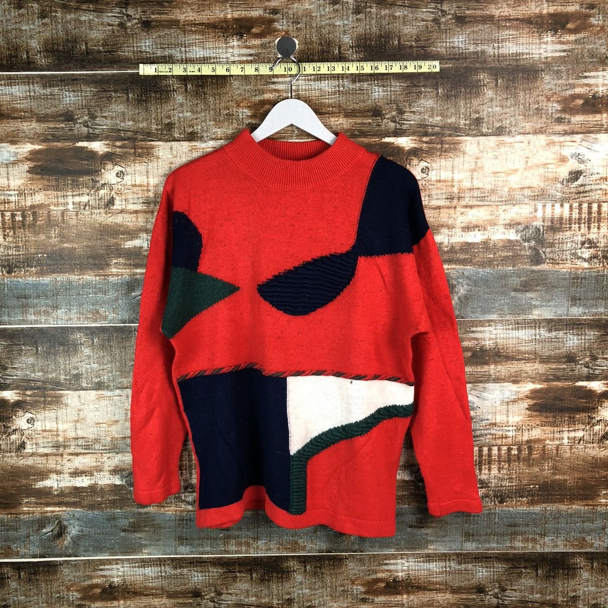 Homespun Knitwear × Japanese Brand Alpaca peru Red vintage Knitwear #A2189 Size M / US 6-8 / IT 42-44 - 1 Thumbnail