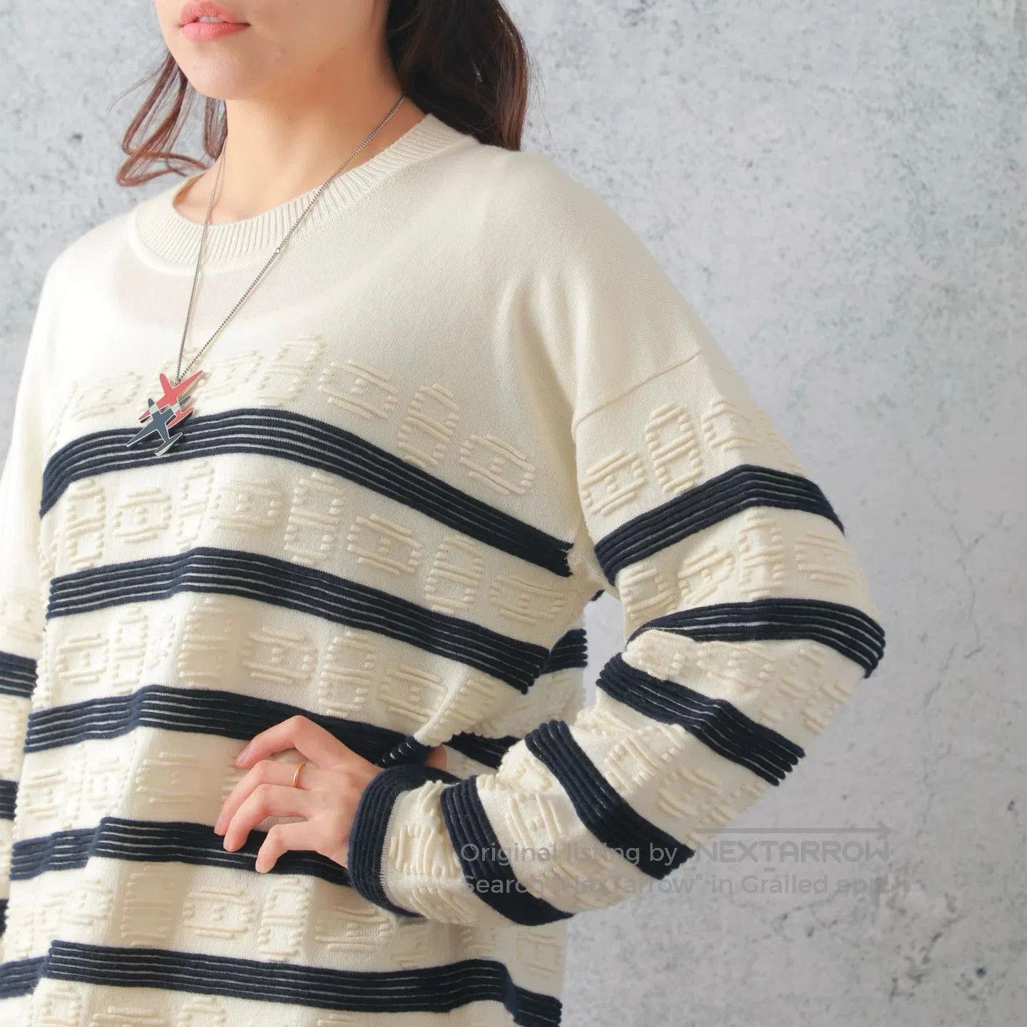 Hermes Hermes Black White Stripe Cashmere Sweater. Size US S / EU 44-46 / 1 - 3 Thumbnail