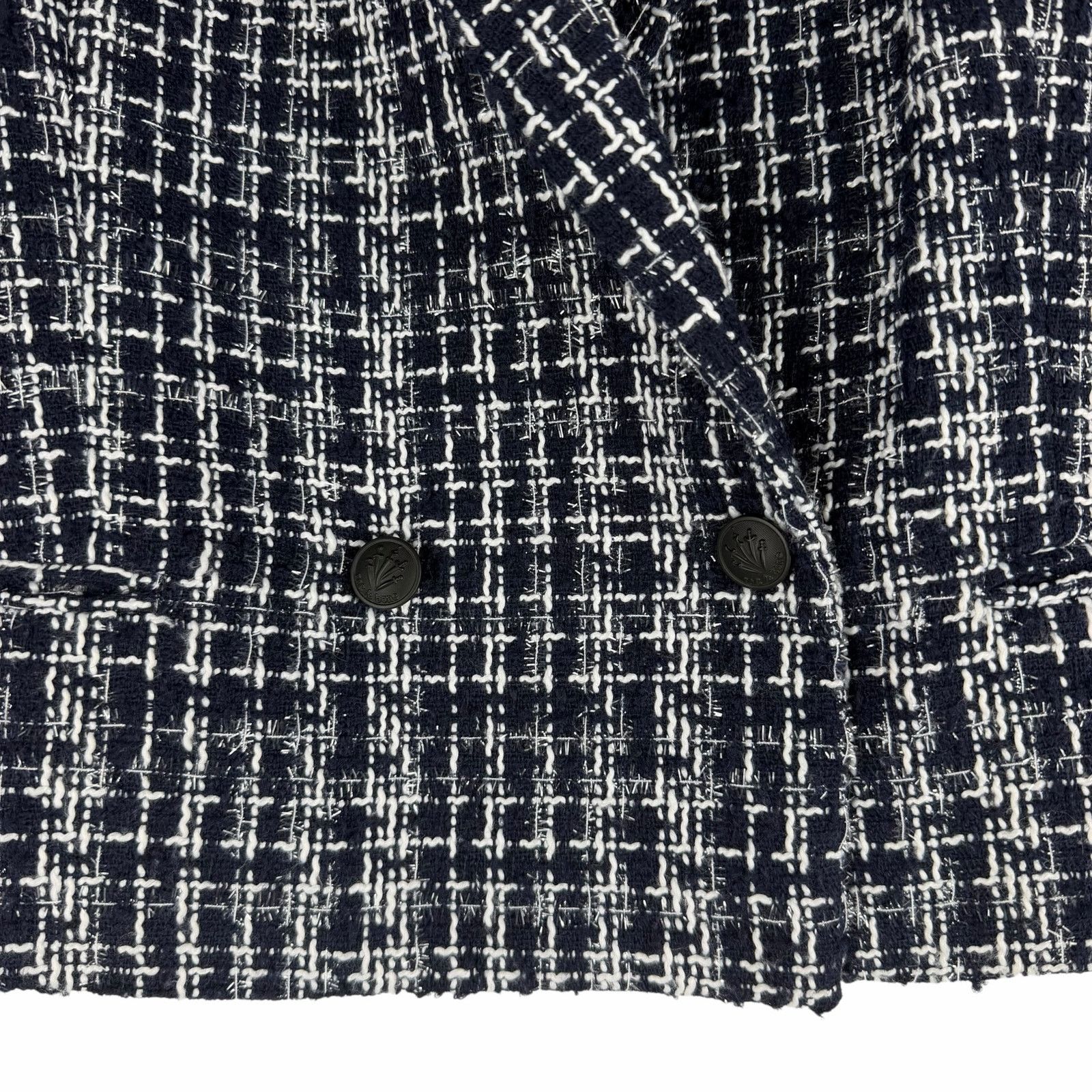 Rag & Bone Rag & Bone Elvy Tweed Double Breasted Blazer Navy Size 12 Size XL / US 12-14 / IT 48-50 - 6 Thumbnail