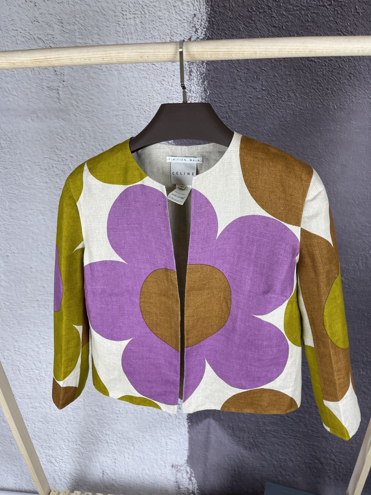 Celine CELINE 2002 Multicolor Floral Linen Jacket Kors RRP 2900$ Size L / US 10 / IT 46 - 7 Thumbnail