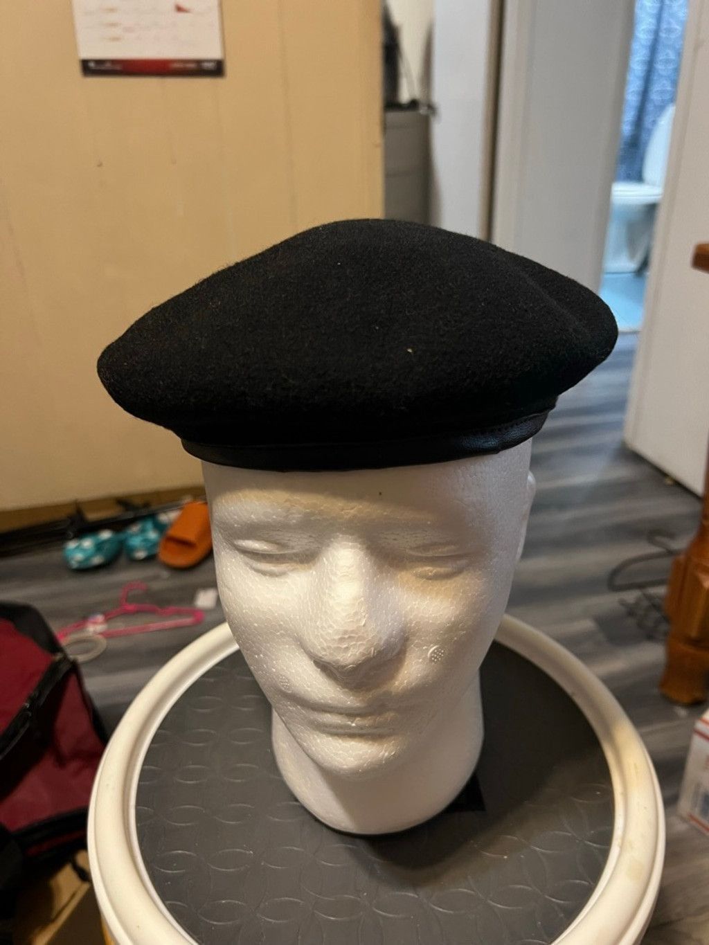 The Unbranded Brand Women's Black Wool Basque Beret One Size Size ONE SIZE - 1 Thumbnail