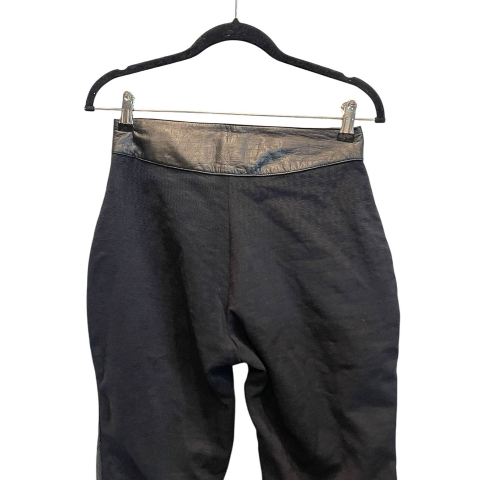 Harley Davidson Harley Davidson Pants: Black Leather Front, Spandex 36/8 Size 36" / US 14 / IT 50 - 4 Thumbnail