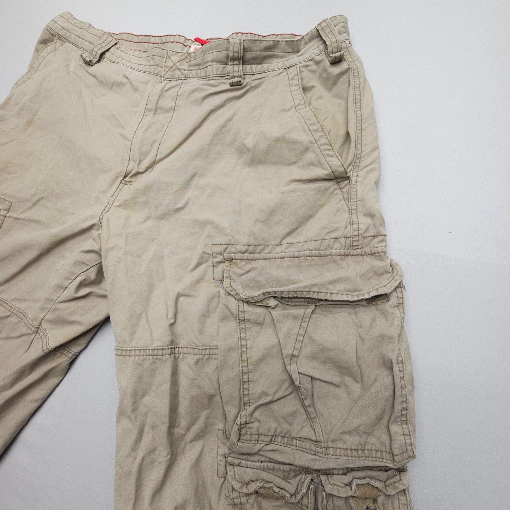 Abercrombie & Fitch VINTAGE Abercrombie & Fitch Cargo Pants Mens 36x32 Beige Canvas 5-Pocket Cargo 90s Army Outdoor Casual Workwear Mens Size US 36 / EU 52 - 6 Thumbnail