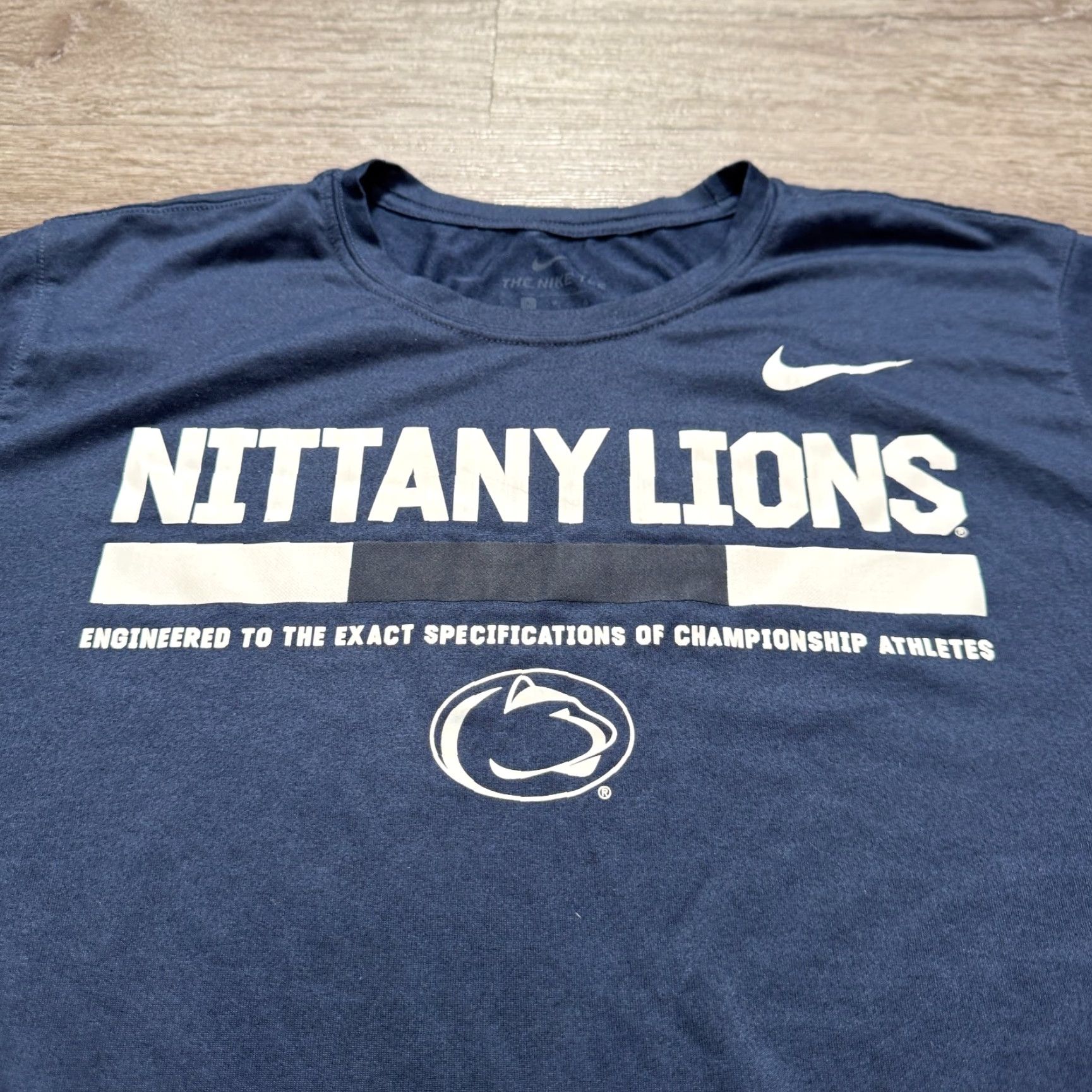 Nike Nike Shirt Mens Large Blue Penn Nittany Lions Dri-Fit Logo Tee Football Casual Size US L / EU 52-54 / 3 - 2 Thumbnail