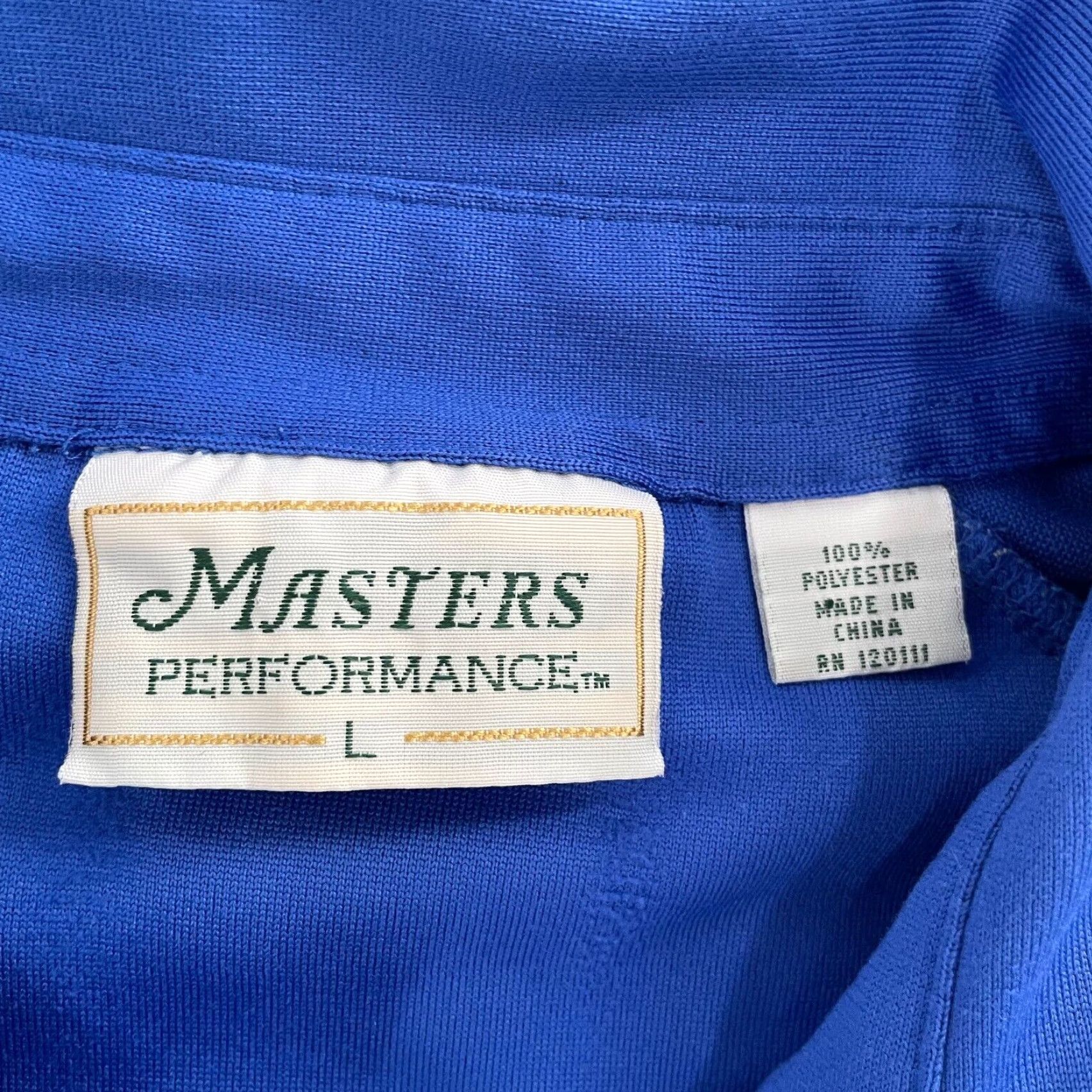 Vintage VINTAGE Masters Performance Shirt Adult Large Blue Polo Golf Augusta Logo Mens L Size US L / EU 52-54 / 3 - 5 Thumbnail