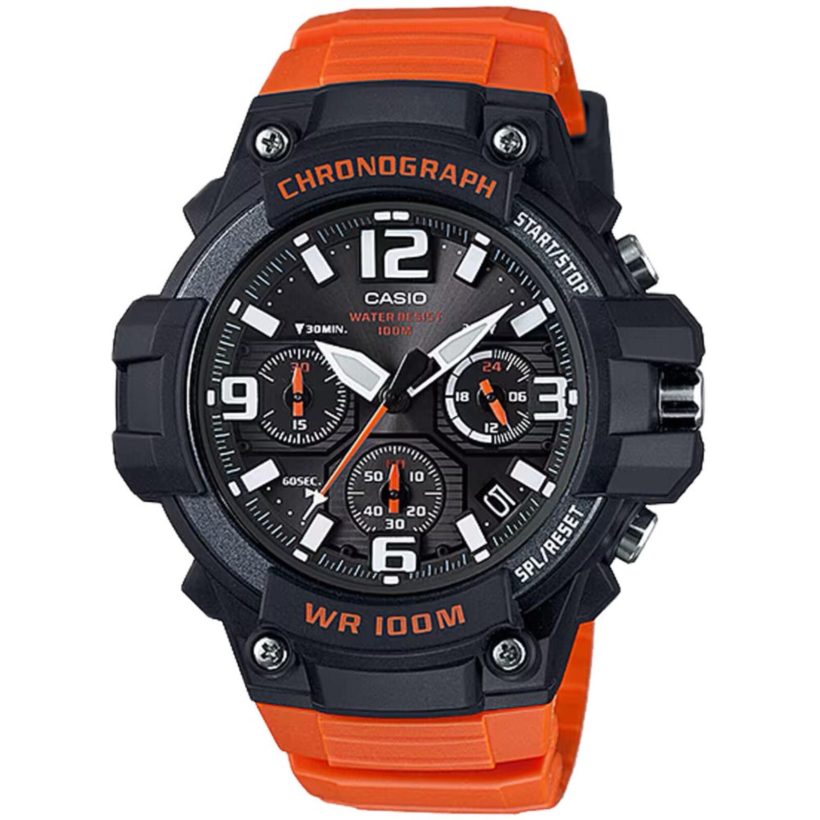 Casio Casio Men's Chronograph Watch Orange - MCW-100H-4AV Size ONE SIZE - 1 Preview