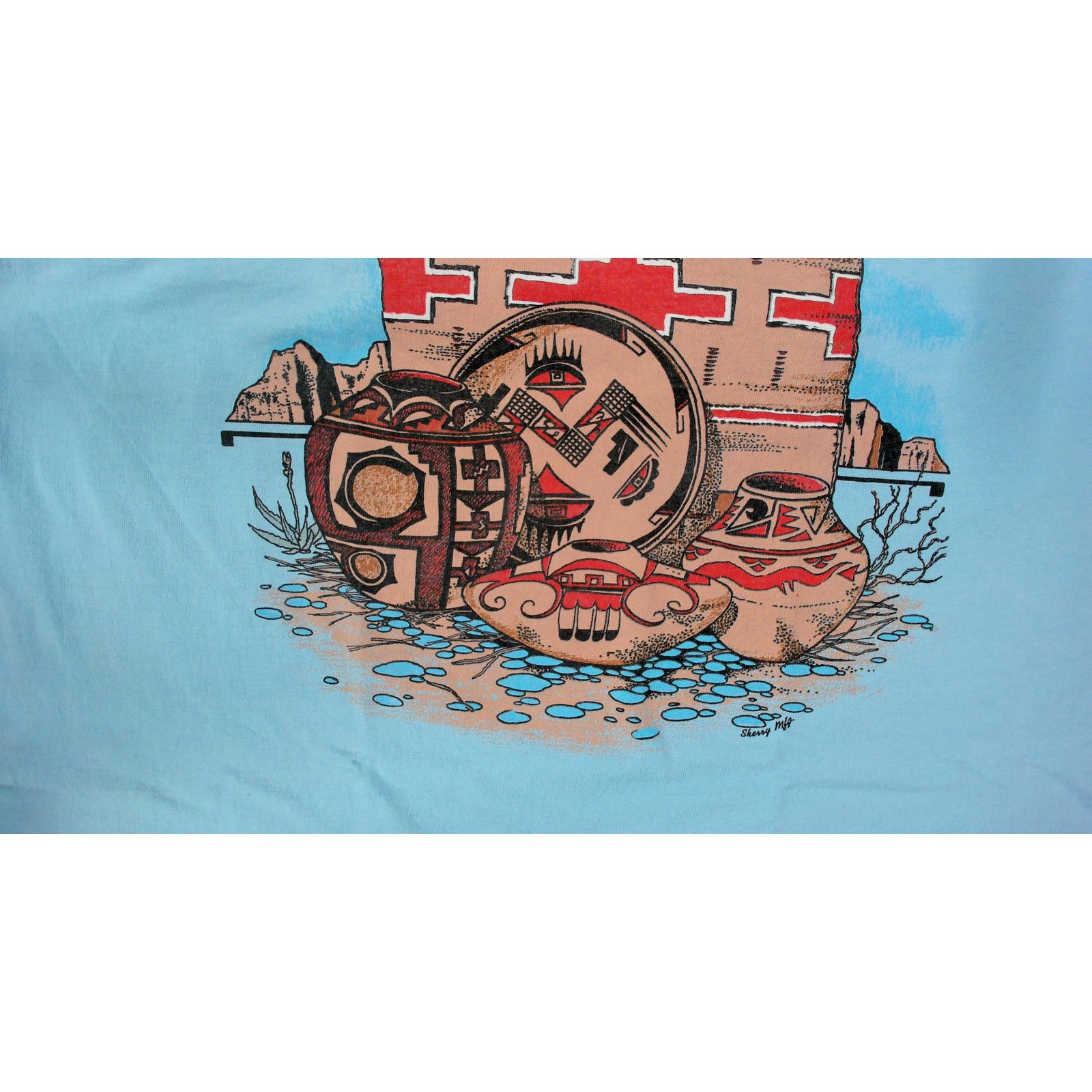Vintage 1990s Sherry's Best Southwestern Pottery Single Stitch Tee Size US XL / EU 56 / 4 - 9 Thumbnail