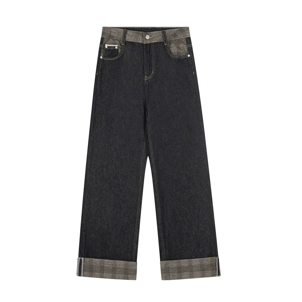 Jean American retro cleanfit patchwork plaid jeans Size US 32 / EU 48 - 1 Thumbnail