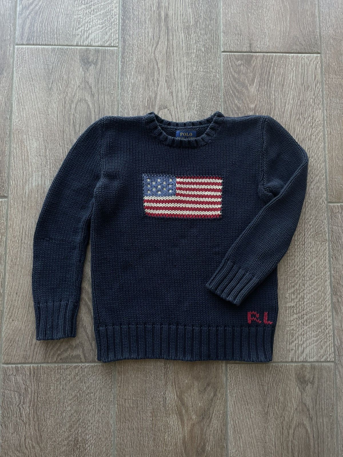 Vintage Ralph Lauren flag baby tee