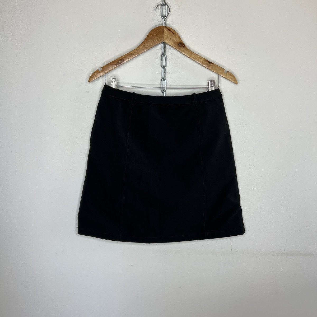 Prada Prada Black Nylon Belted Archive Mini Skirt Size 28" / US 6 / IT 42 - 6 Thumbnail