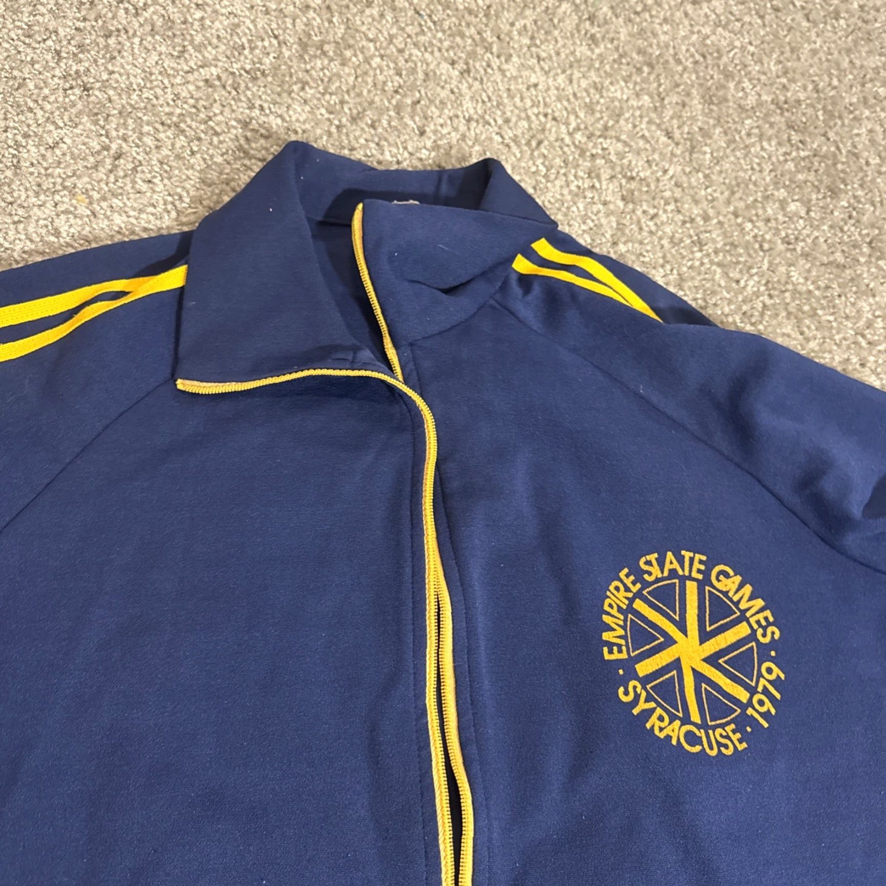 Vintage VINTAGE 1979 New York Empire State Games Light Jacket Broken Zipper XL Navy Blue Size US XL / EU 56 / 4 - 6 Thumbnail
