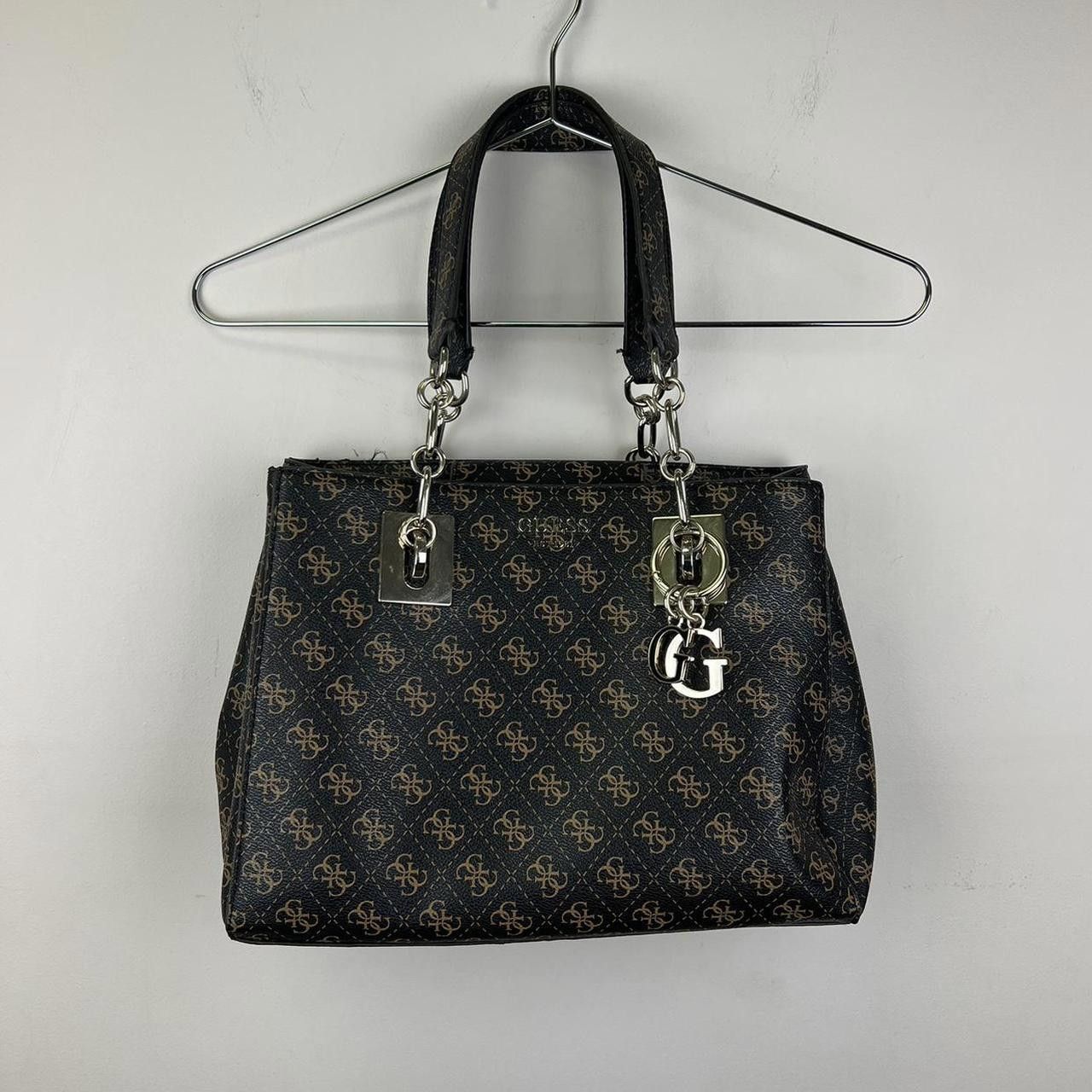 Guess GUESS Signature Pattern Tote Bag with Chain Detail Size ONE SIZE - 1 Thumbnail