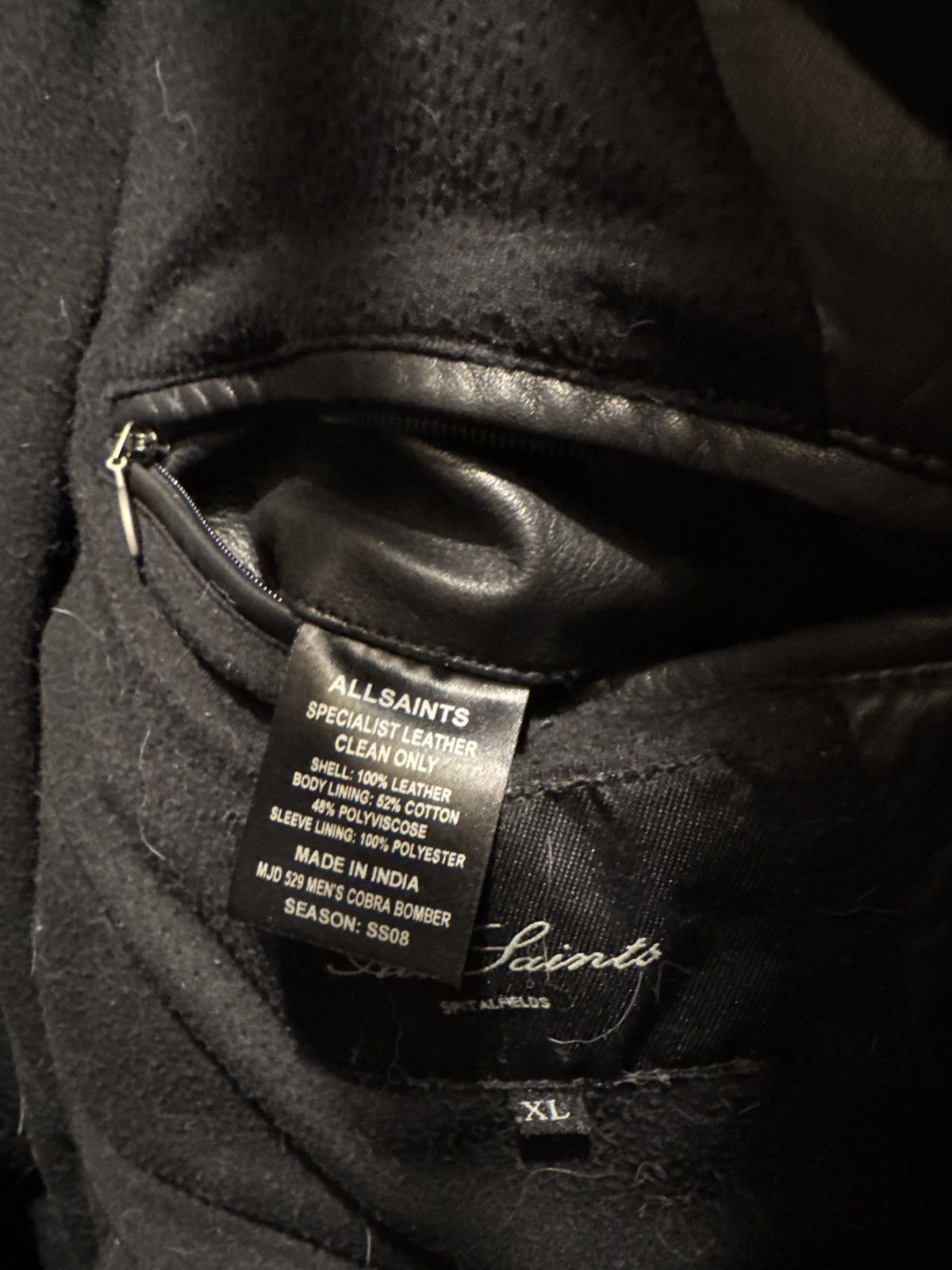 Allsaints ALLSAINTS Leather Cobra Bomber Size US XL / EU 56 / 4 - 5 Thumbnail