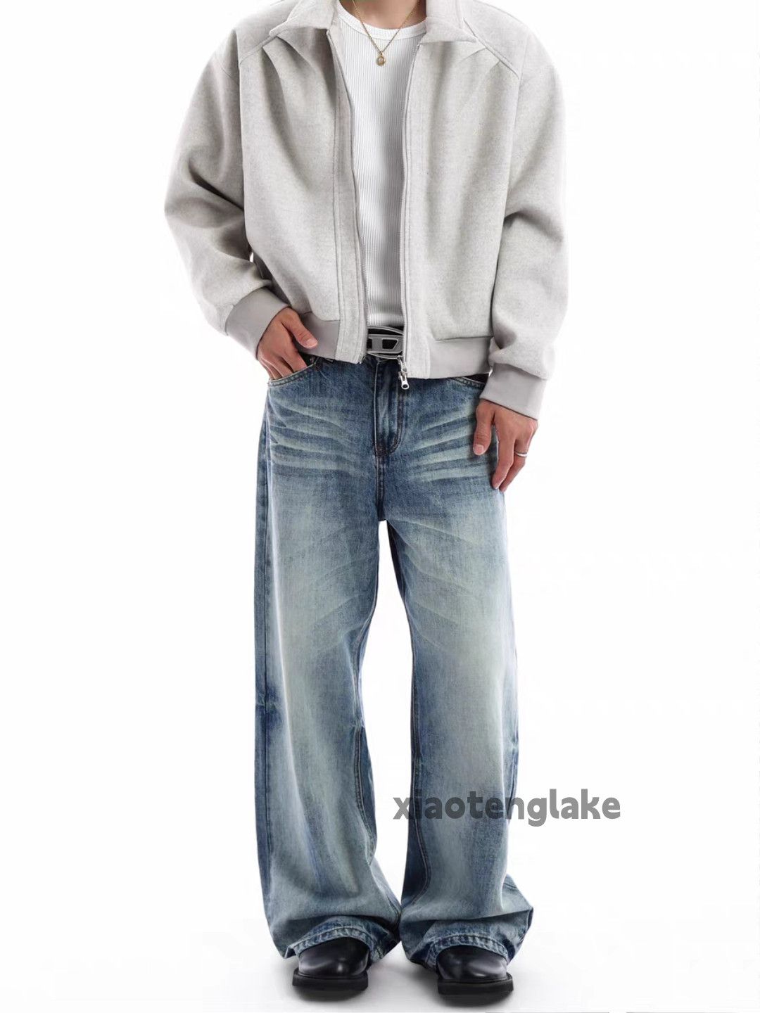 Jean ltx vintage washed faded loose baggy hiphop jeans Size US 34 / EU 50 - 3 Thumbnail