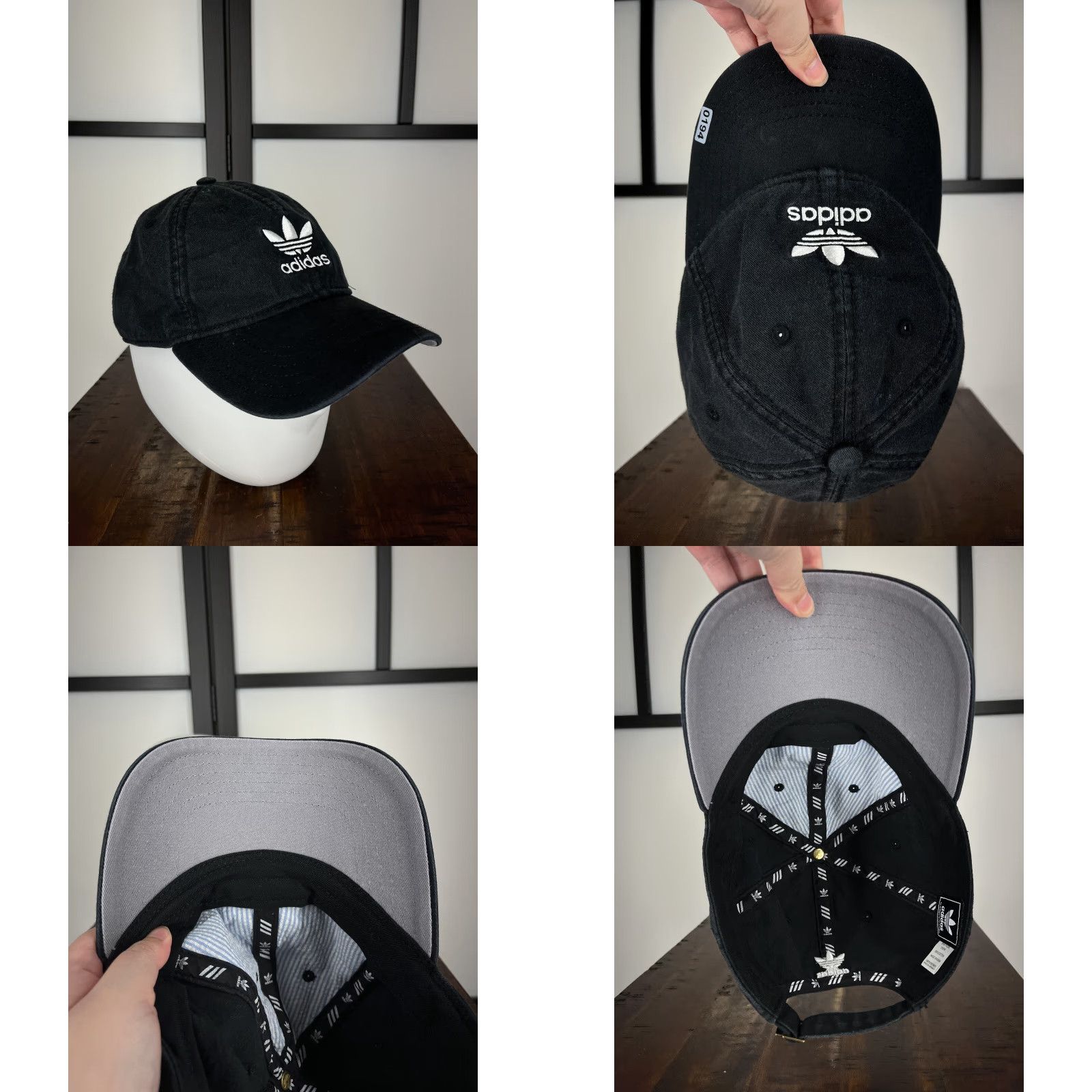 Adidas Adidas Hat One Size Black Cotton 3 Stripes Golf Mens Adjustable Size ONE SIZE - 8 Thumbnail