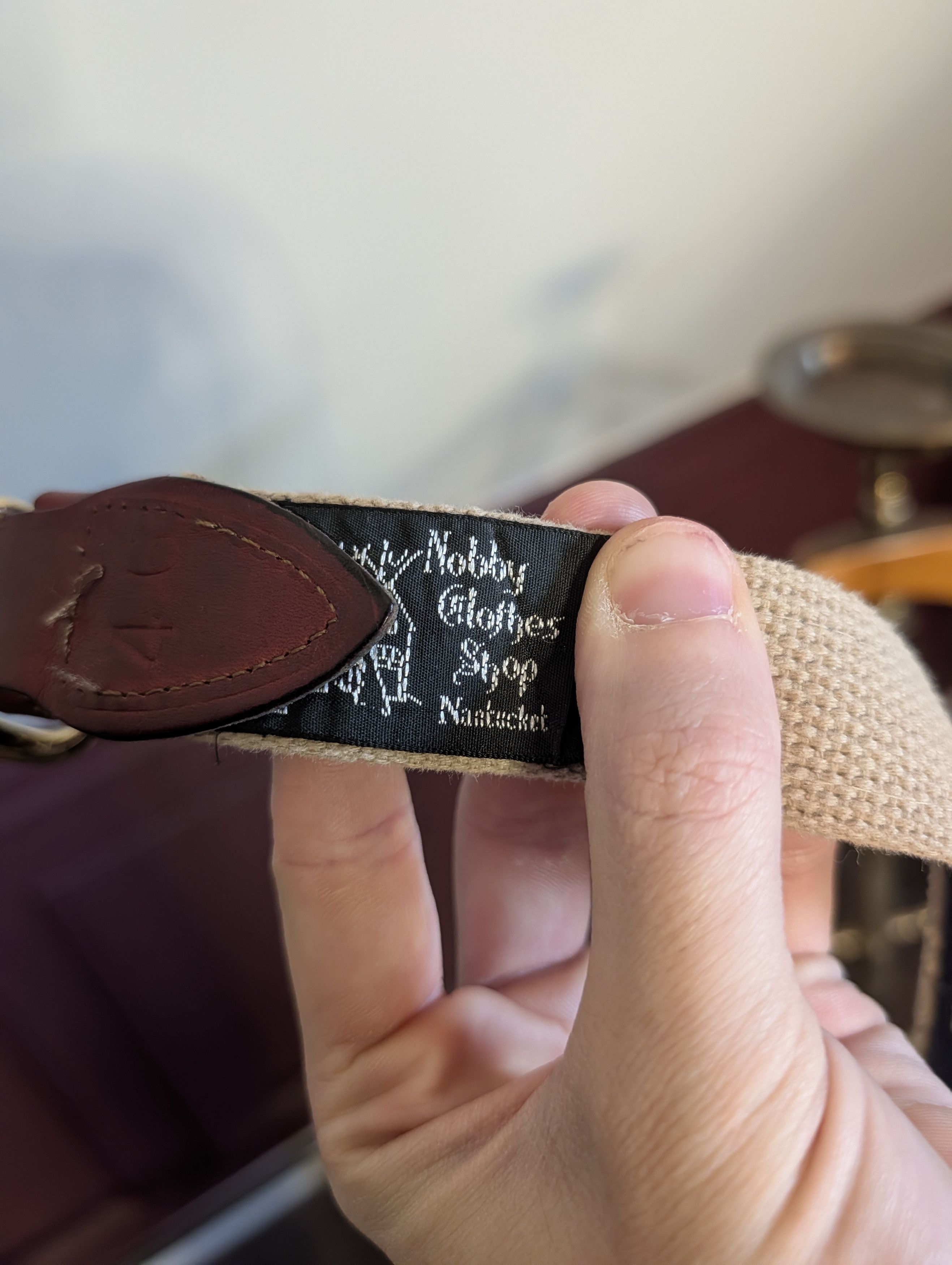 Vintage ACK Nantucket VTG Nobby Clothes Shop 1960s Belt Size 46 - 8 Thumbnail