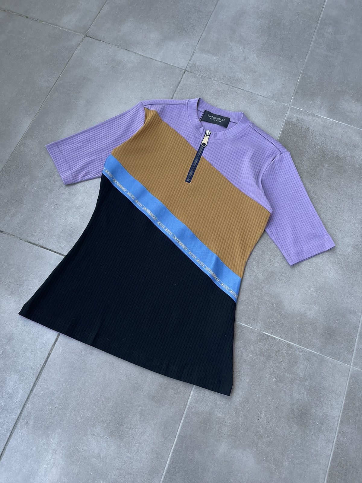Viktor & Rolf !DS! SS22 Viktor Rolf Striped Cyclist T-Shirt Size US M / EU 48-50 / 2 - 5 Thumbnail