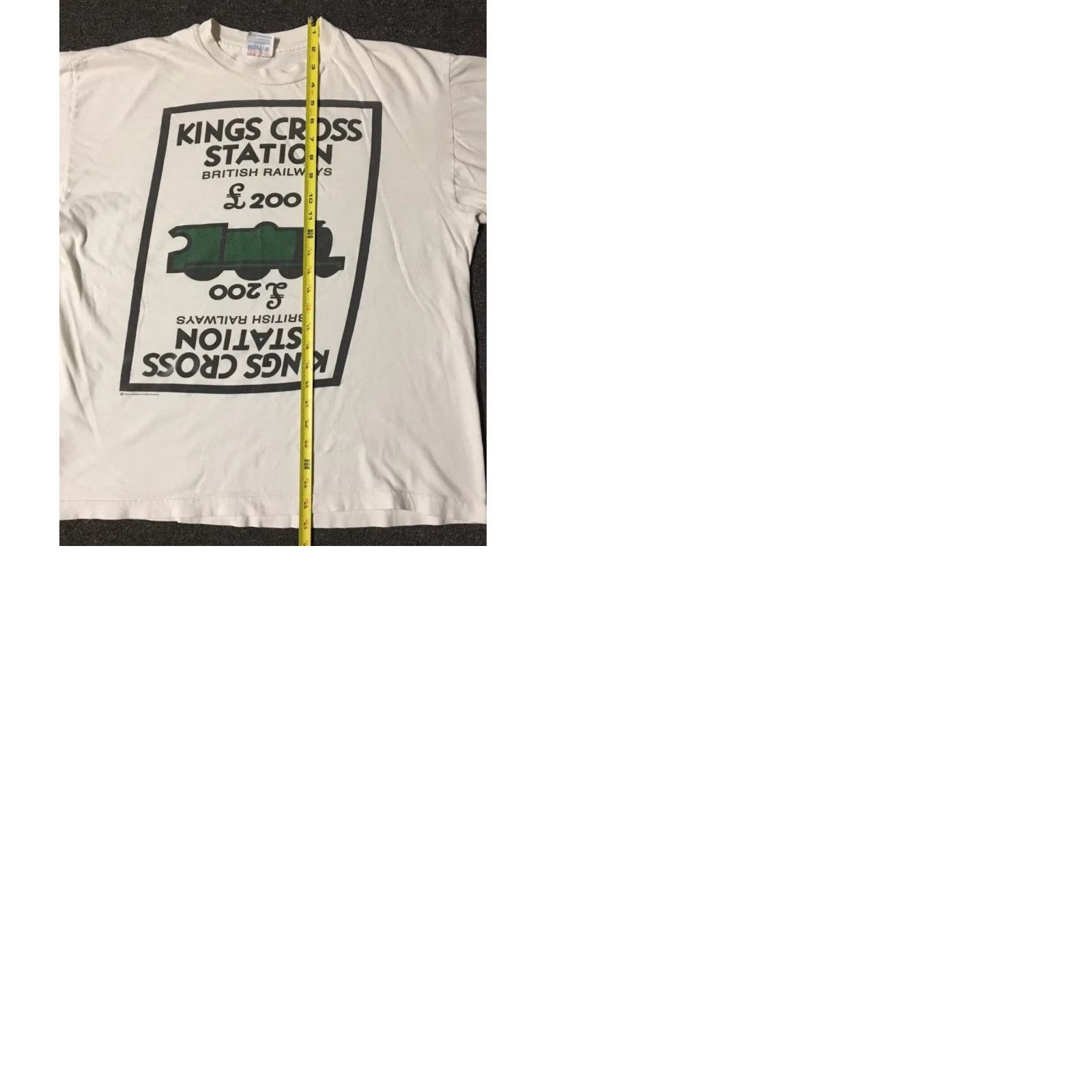 Vintage VINTAGE London Kings Cross Station Shirt Mens M White 90s 80s Train Biker Grunge Single Stitch Baltimore? Size US M / EU 48-50 / 2 - 10 Thumbnail