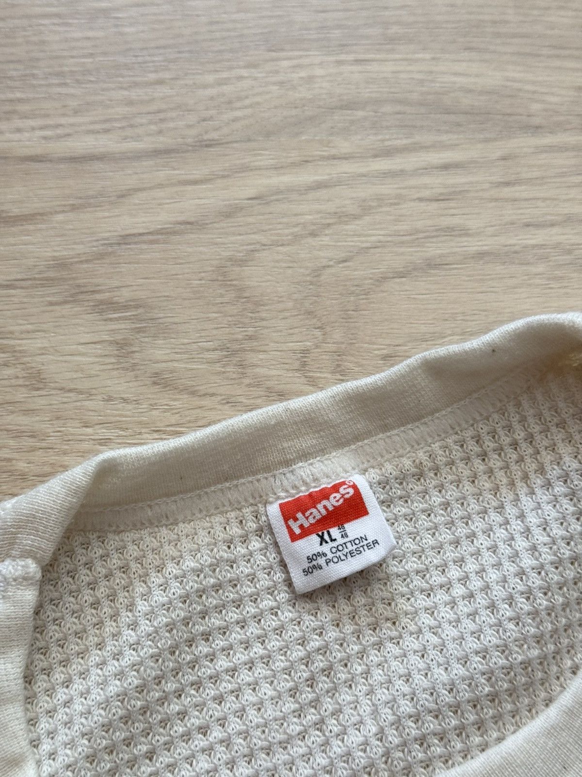 Hanes Vintage 80’s Hanes Long John Thermal 50/50 USA Long Sleeve Size US XL / EU 56 / 4 - 11 Thumbnail