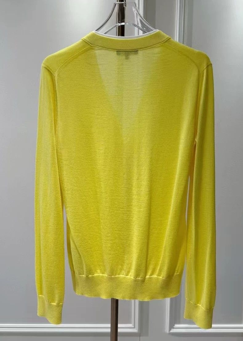 Other LORO PIANA Yellow and white striped knit cardigan Size XS / US 0-2 / IT 36-38 - 2 Thumbnail