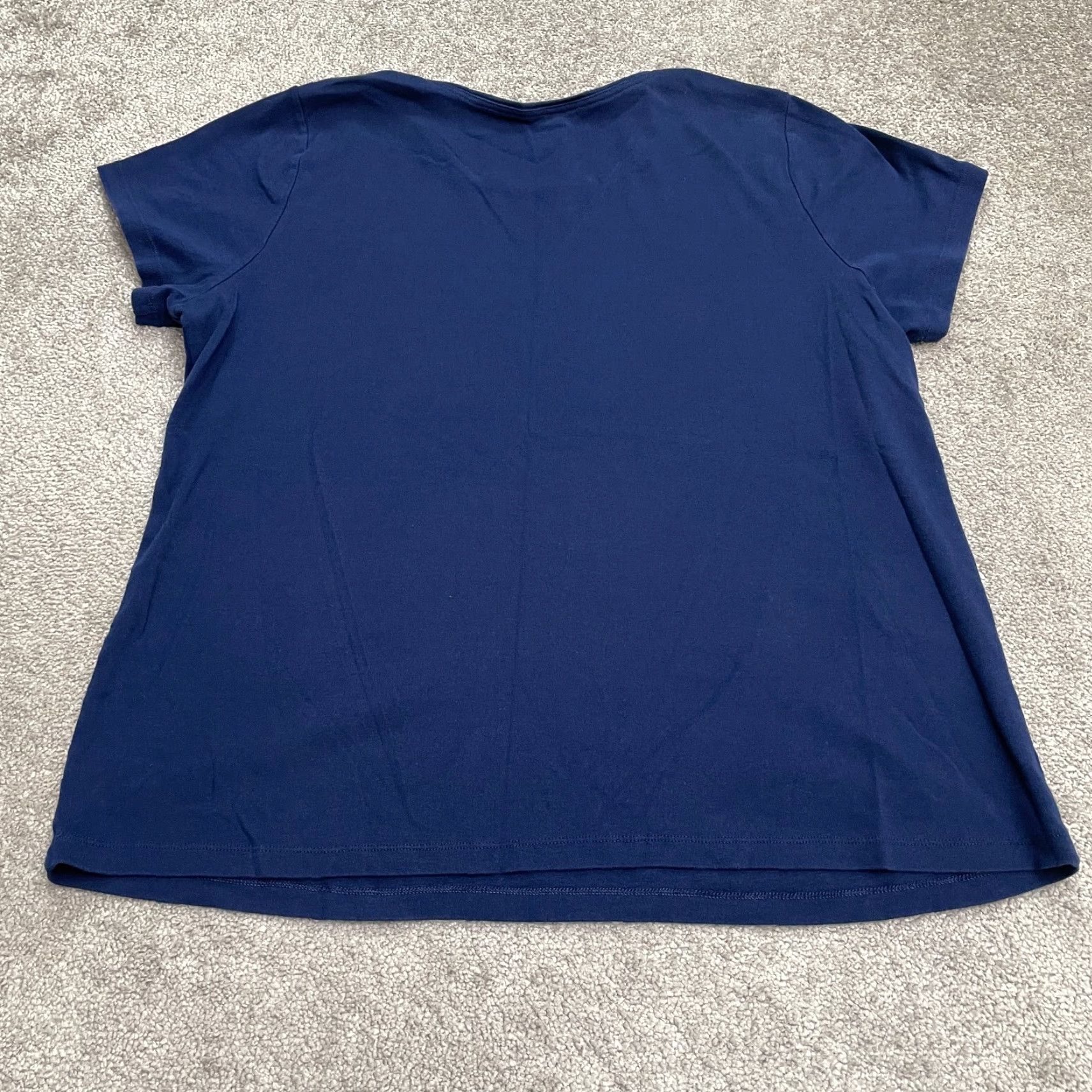 Vintage St. John's Bay Basic T-Shirt Womens 2X Blue Round Neck Cotton Essential Tee Top Shirt Womens 2X Blue Casual Short Sleeve Size XXL / US 16-18 / IT 52-54 - 2 Thumbnail