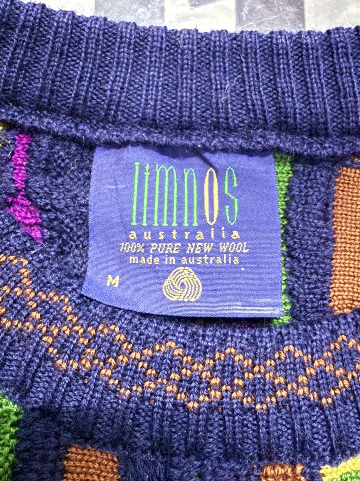 Vintage Vintage Coogi Style By Limnos 3D Cable Knit Wool Sweater Size US L / EU 52-54 / 3 - 18 Thumbnail