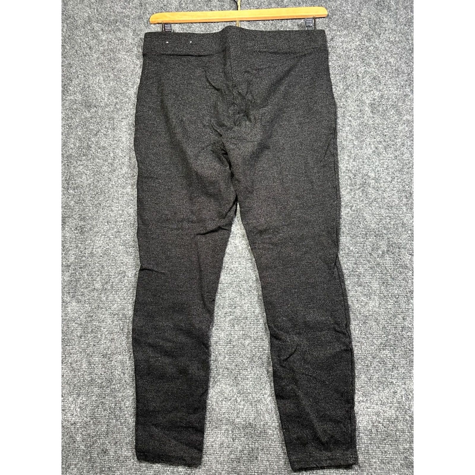 Ann Taylor Ann Taylor Pants Womens Medium Black Knit Tapered Stretch Pull On Flat Front Size 32" / US 10 / IT 46 - 6 Thumbnail
