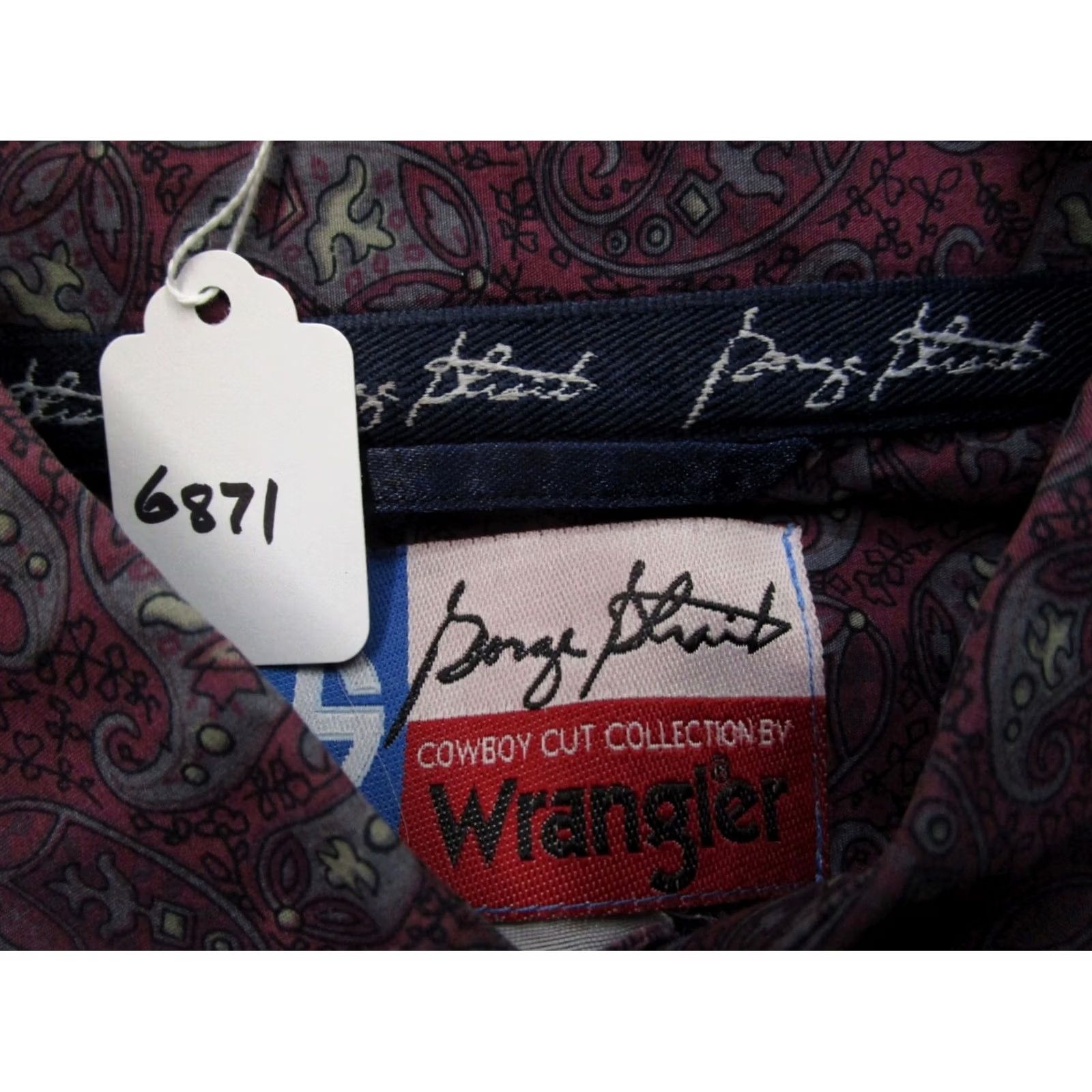 Wrangler Wrangler George Strait Shirt Men M Purple Paisley Western Long Sleeve Button-Up Size US M / EU 48-50 / 2 - 7 Thumbnail
