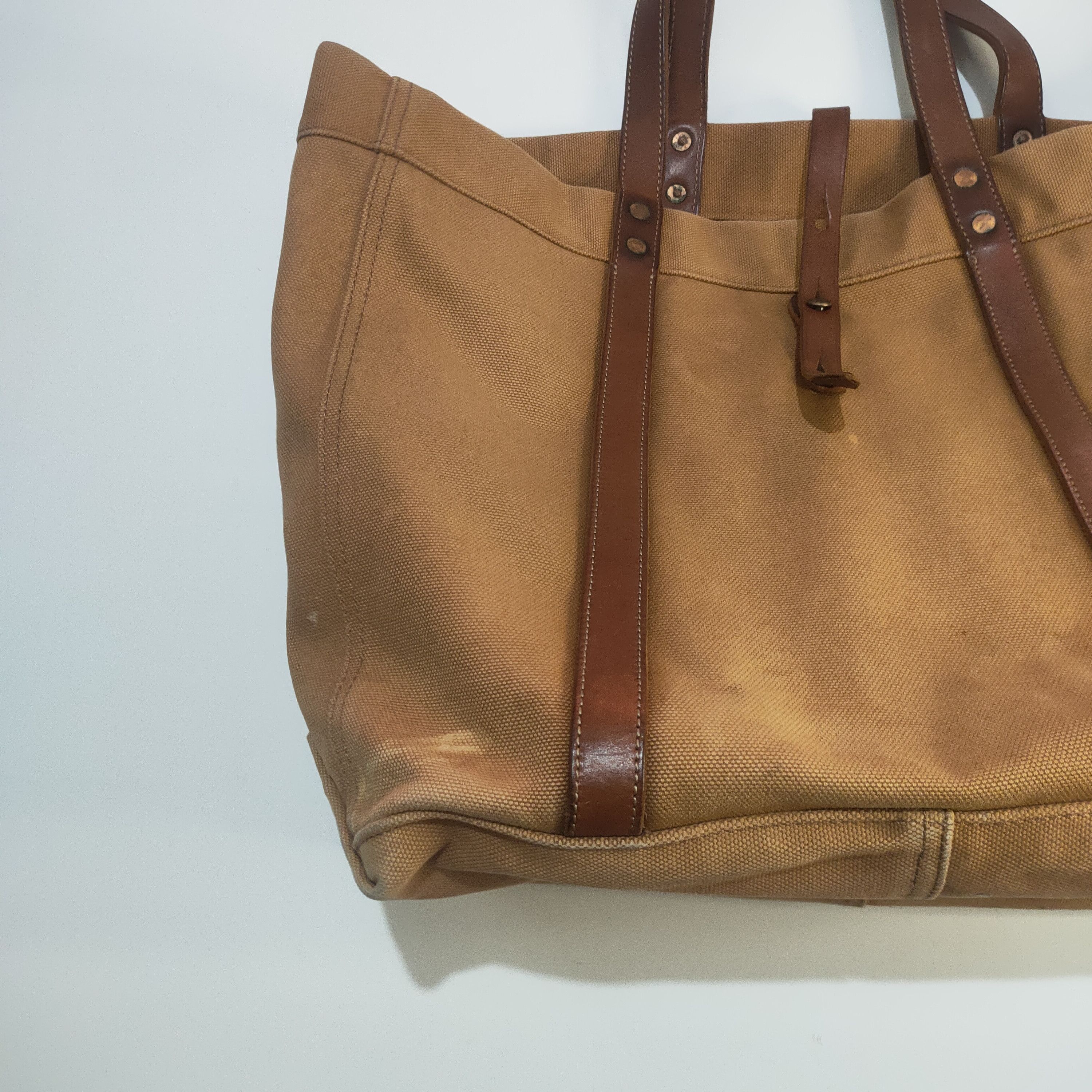 RRL Ralph Lauren × Vintage Ralph Lauren Cotton Canvas Tote Bag Size ONE SIZE - 3 Thumbnail