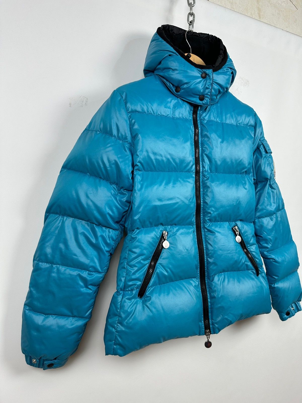 Moncler Moncler Badia Blue Hoodie Down Puffer Jacket Size M / US 6-8 / IT 42-44 - 8 Thumbnail