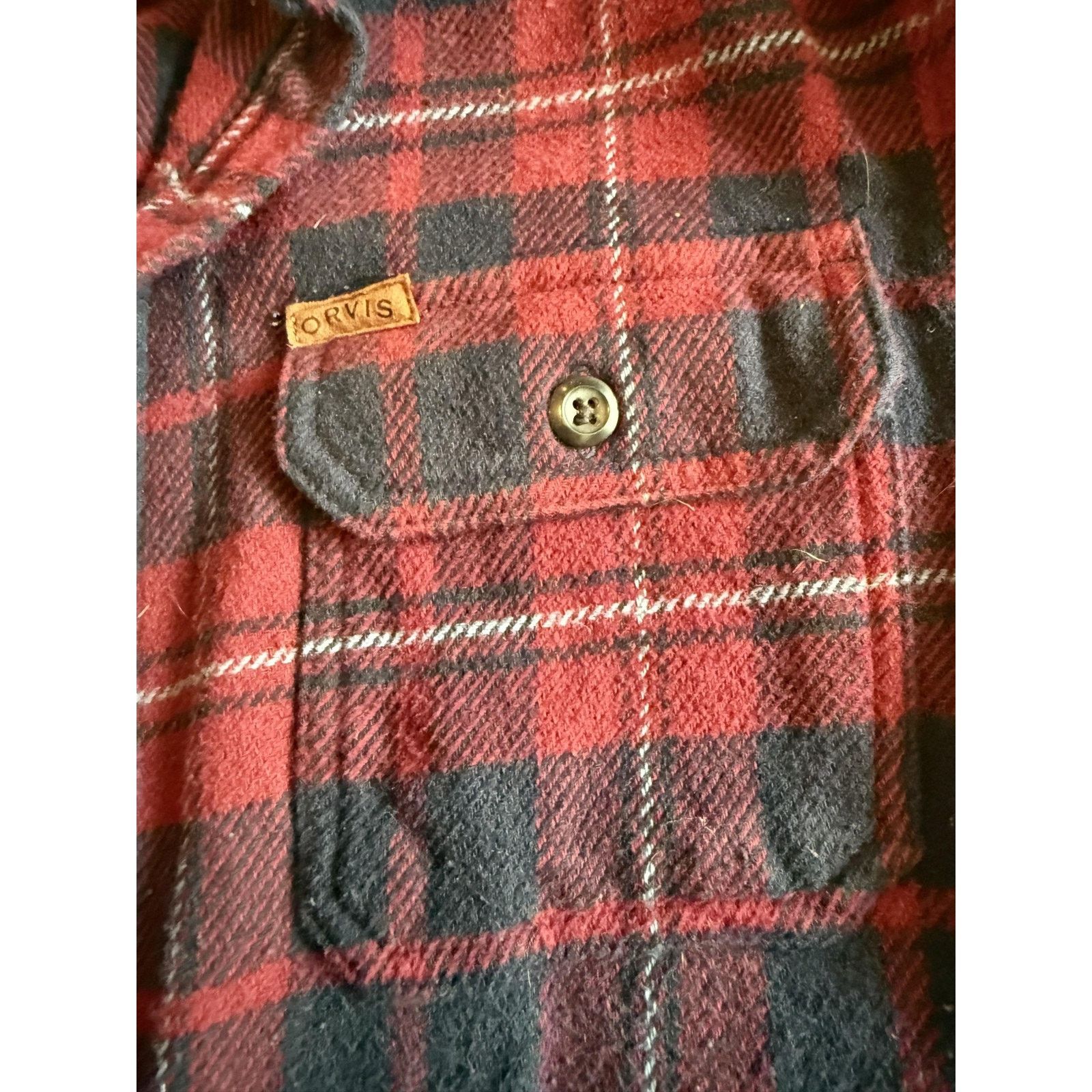 Orvis Orvis Shirt Medium Red Blue Plaid Flannel Lined Heavyweight Size US M / EU 48-50 / 2 - 4 Thumbnail