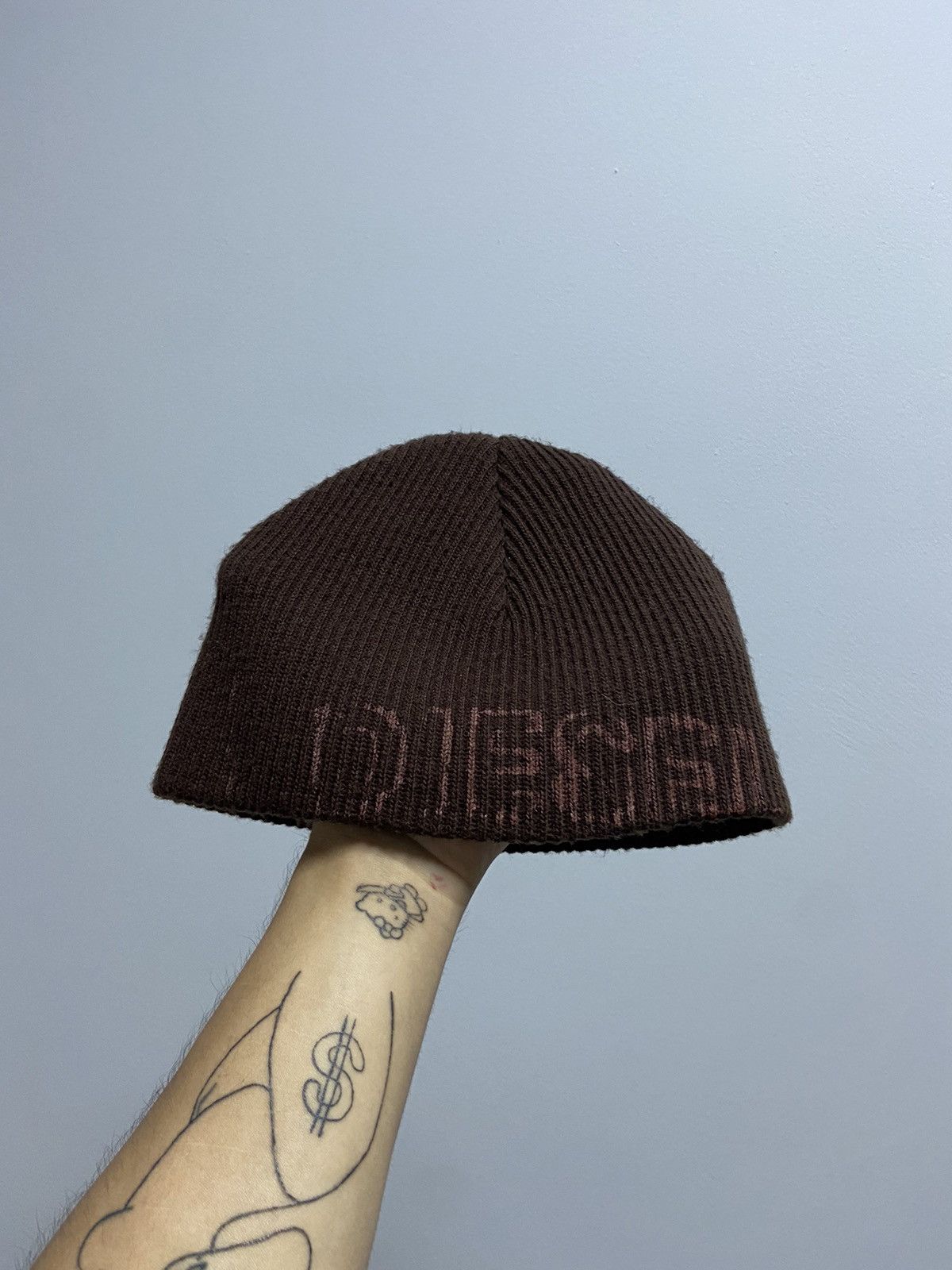 Nike × Vintage Diesel Hat Vintage Beanie Knitted Big Logo Italy Vintage Size ONE SIZE - 1 Thumbnail