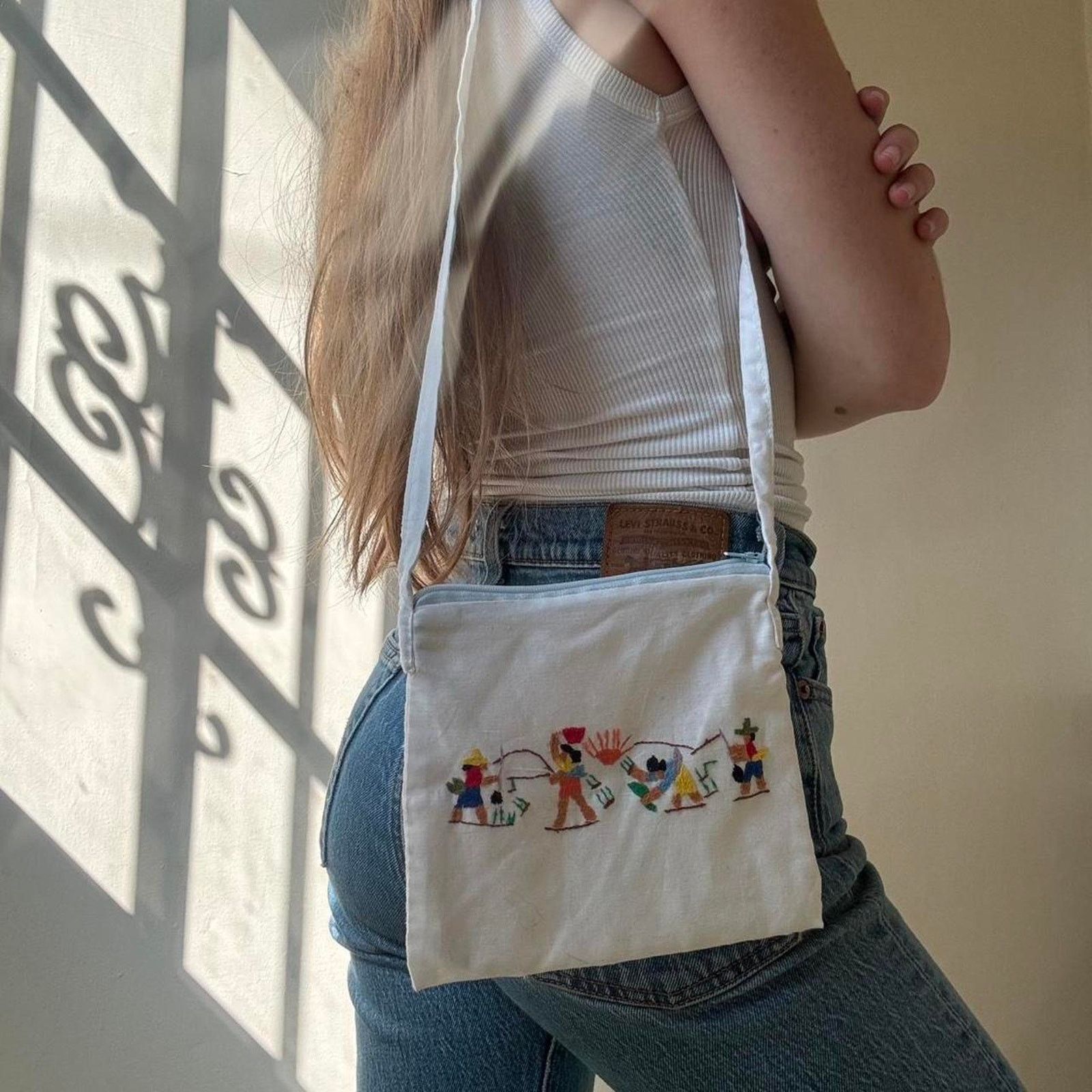 Other Vintage Farm Embroidered Crossbody Satchel Purse Bag Size ONE SIZE - 1 Thumbnail