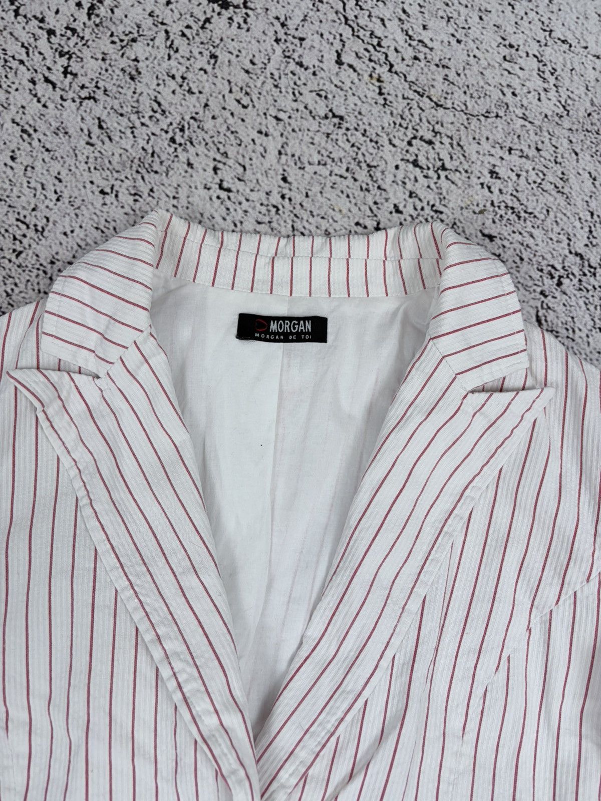 Morgan De Toi Vtg Morgan De Toi Pinstripe Blazer Y2K Office Siren Jacket Size S / US 4 / IT 40 - 5 Thumbnail