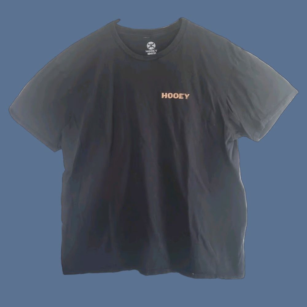Vintage Hooey Tee Shirt Mens Size L Black Front Back Graphic Print Cotton Logo Short Sleeve T-Shirt Regular Fit Size US L / EU 52-54 / 3 - 1 Thumbnail