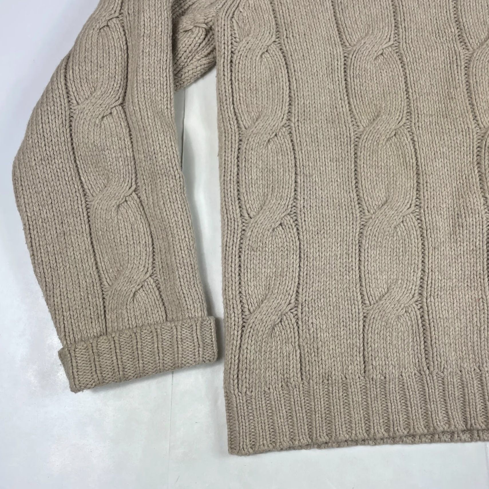 Abercrombie & Fitch VINTAGE Abercrombie & Fitch Sweater Women XL Beige Wool Long Sleeve Knit Pullover Crew Neck Size XL / US 12-14 / IT 48-50 - 5 Thumbnail