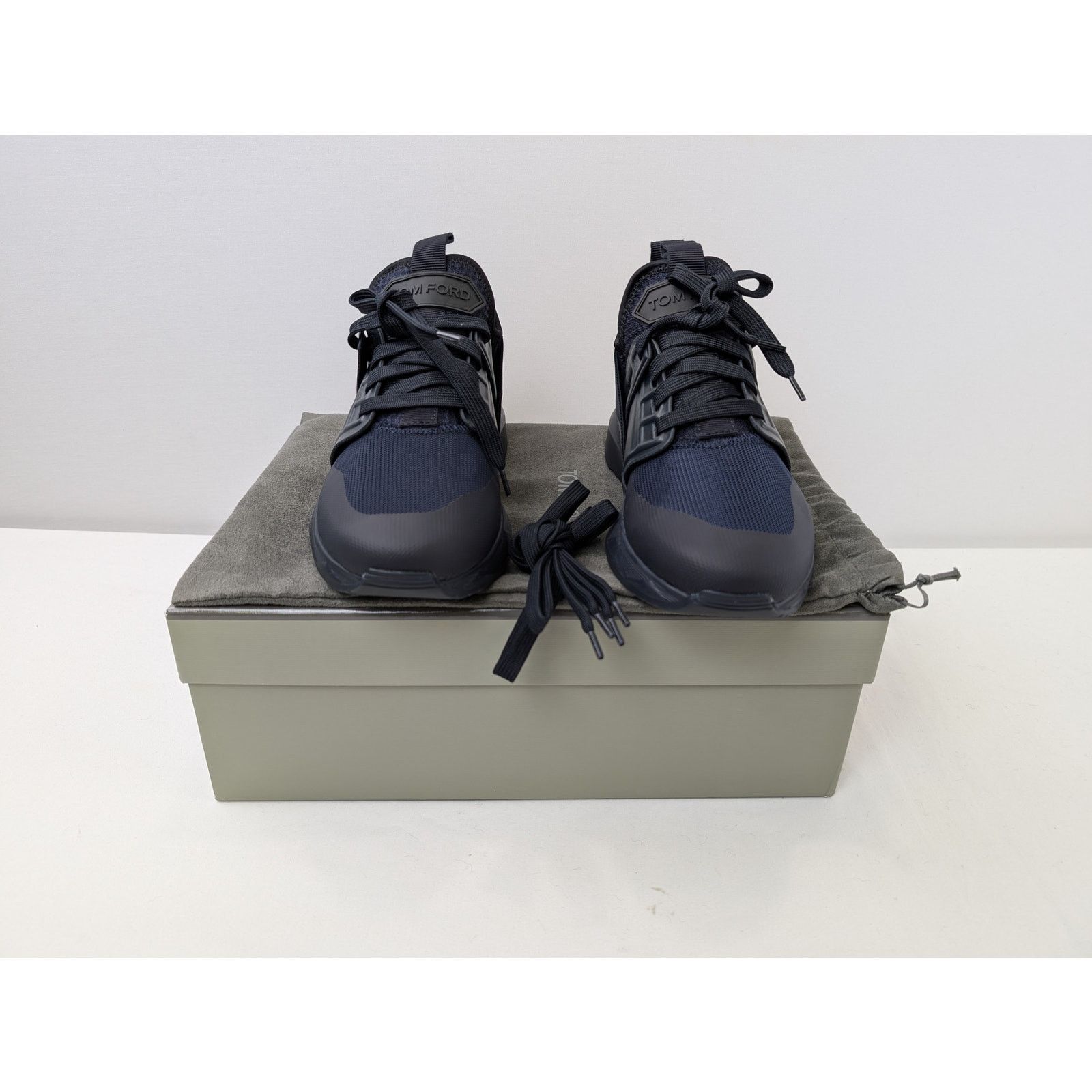 Tom Ford o1rshd1 Sneakers Low Top in Jago Dark Blue-Navy Size US 11 / EU 44 - 17 Thumbnail