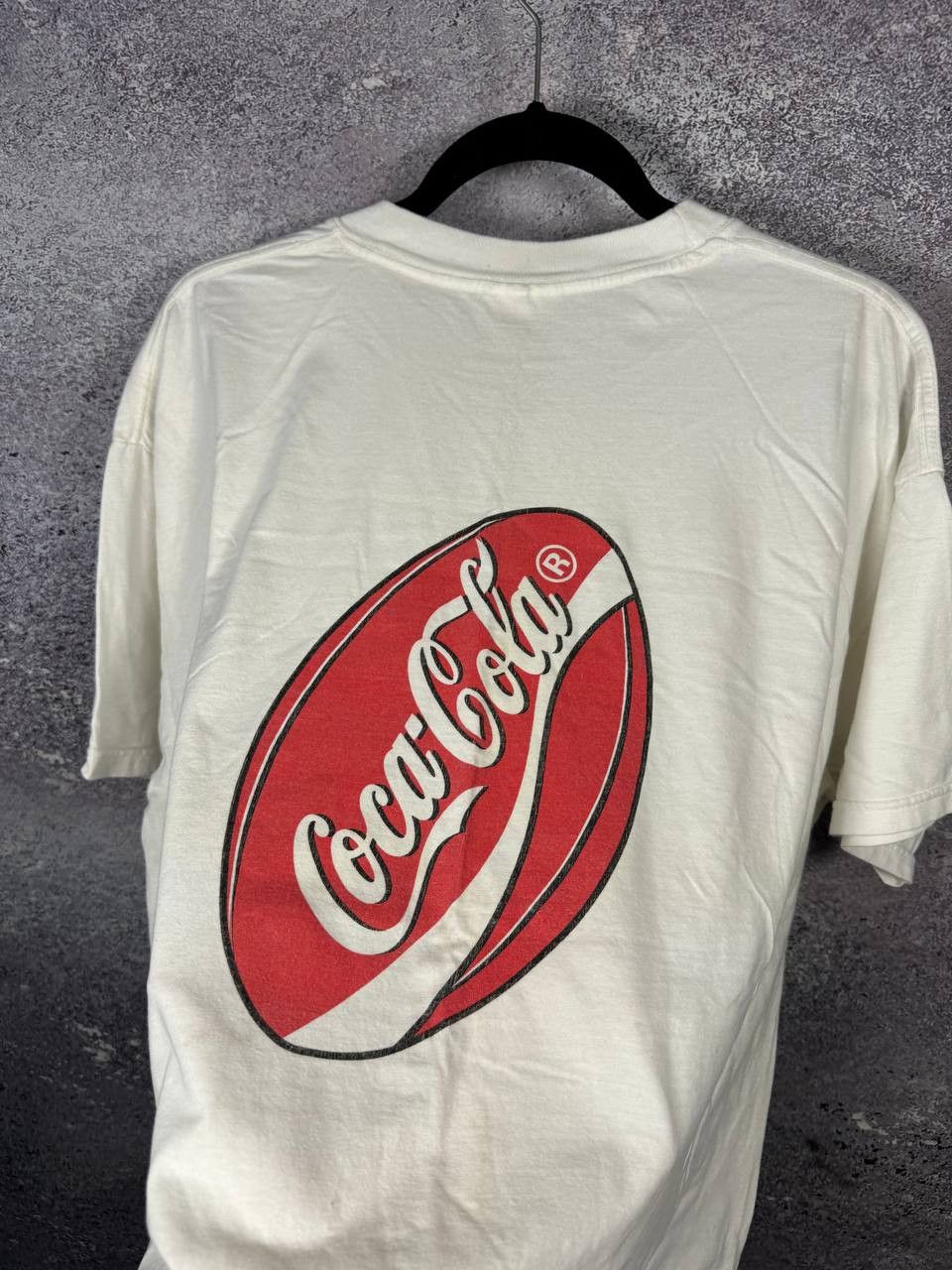 Coca Cola Vintage Retro 90's Style Coca Cola Faded White T-Shirt Size US XL / EU 56 / 4 - 9 Thumbnail