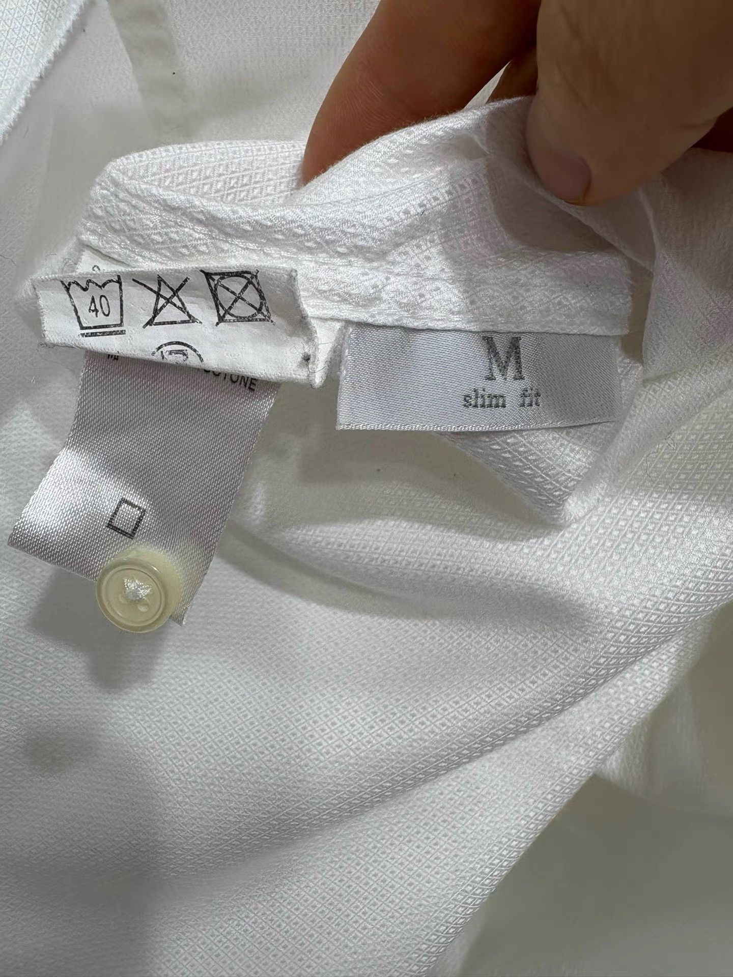 Ermenegildo Zegna Ermenegildo Zegna Men's White Long Sleeve Shirt K29 Size US M / EU 48-50 / 2 - 5 Thumbnail